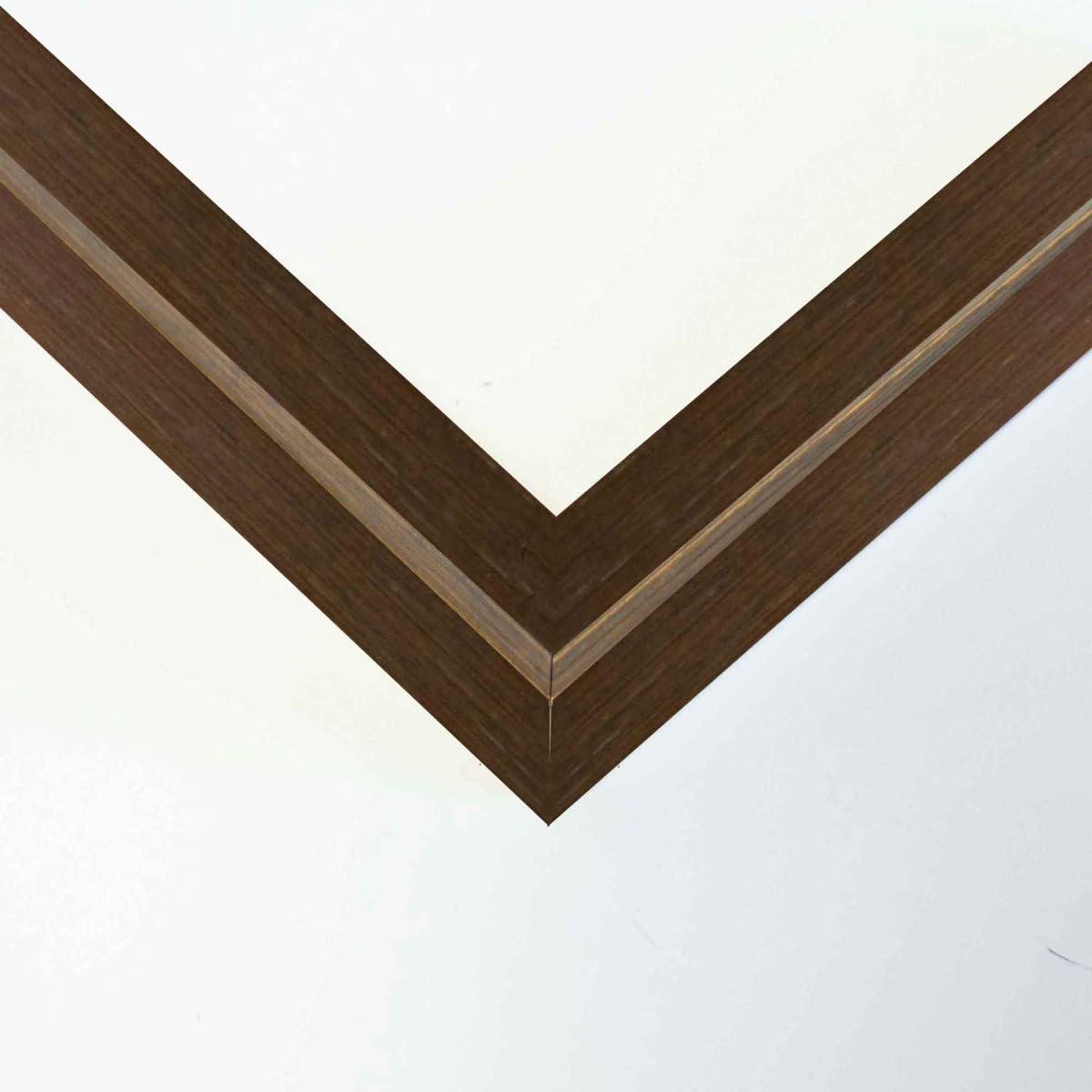 CustomPictureFrames.com 30x40 Frame Gold Solid Wood Picture Frame Width 0.75 Inches | Interior Frame Depth 0.75 Inches | Atticus Contemporary Photo Frame Complete with UV Acrylic, Foam Board Backing & Hanging Hardware