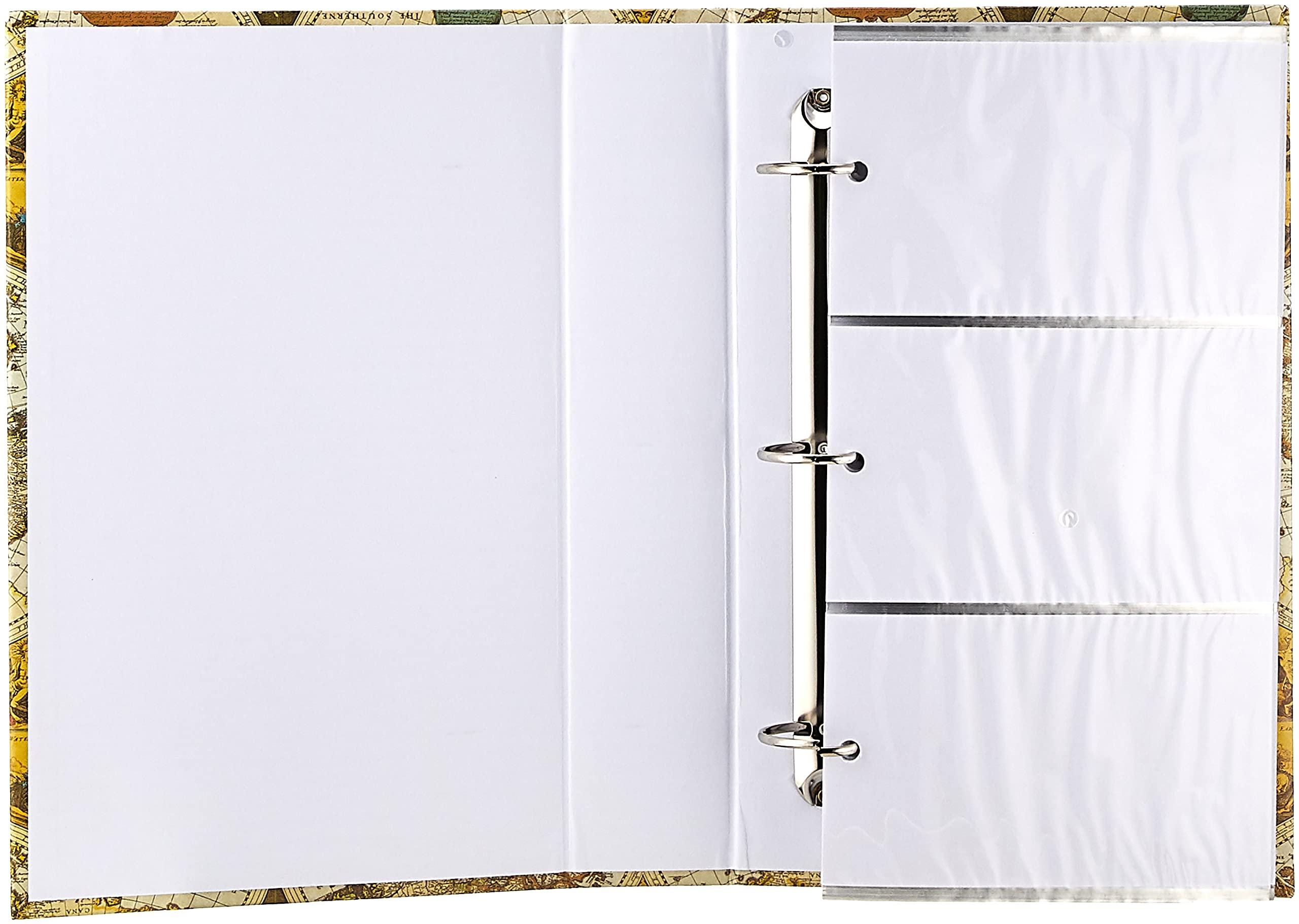 Pioneer Photo Albums 3-Ring Photo Album 504 Pockets Hold 4x6 Photos, Ancient World Map Design