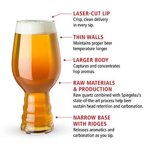 Spiegelau Spiegelau Craft Beer Tasting Kit Glasses, European-Made Lead-Free Crystal, Modern Beer Glasses, Dishwasher Safe, Professional Quality Tasting Glass Gift Set (Craft - Set of 4)