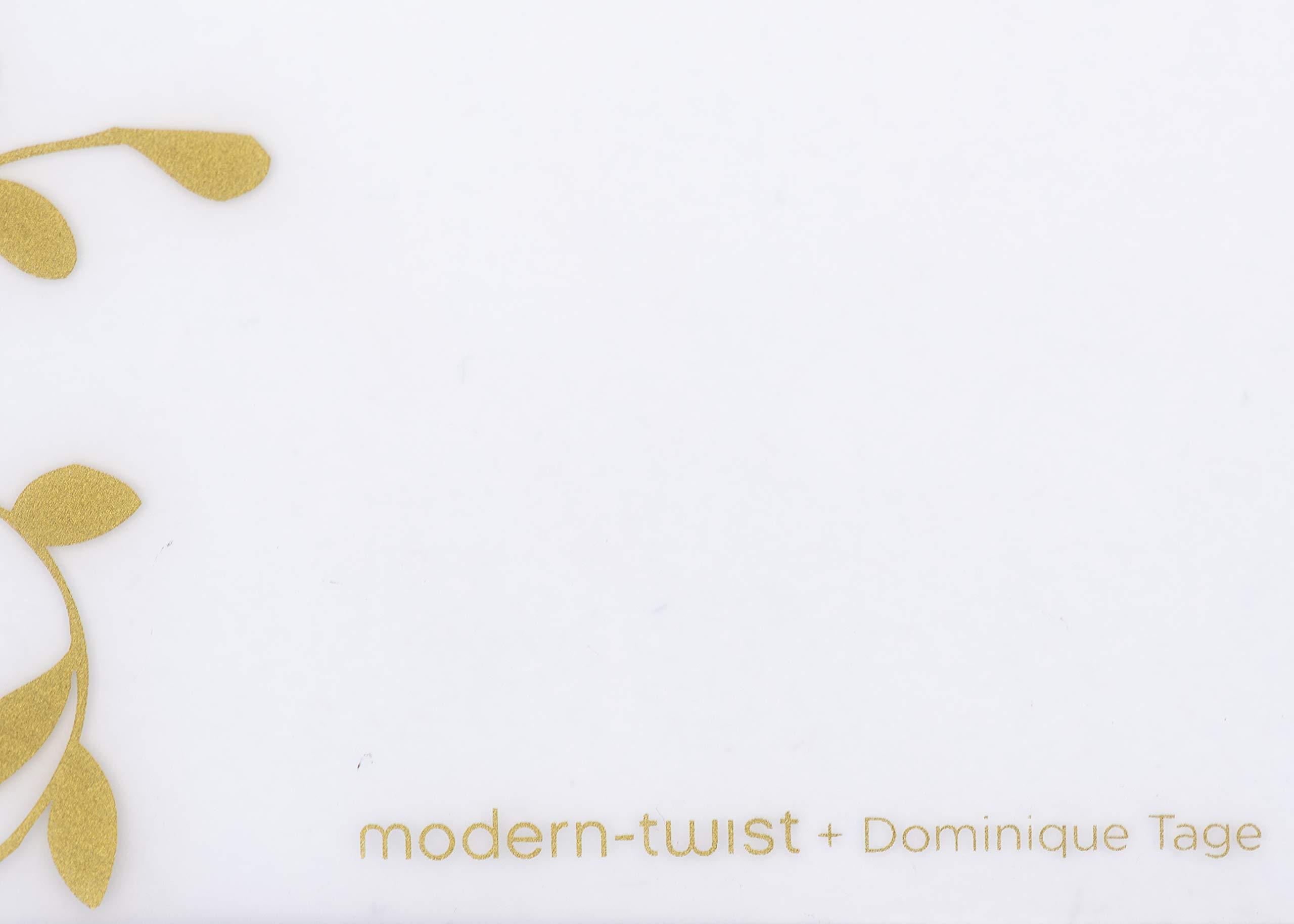 MODERN-TWIST modern-twist Placemat 100% Food-Grade Silicone, Waterproof and Reusable, Jardin Gold