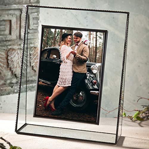 J Devlin Glass Art Glass Picture Frame 5x7 Photo J Devlin Pic 319-57V (5x7 Vertical)