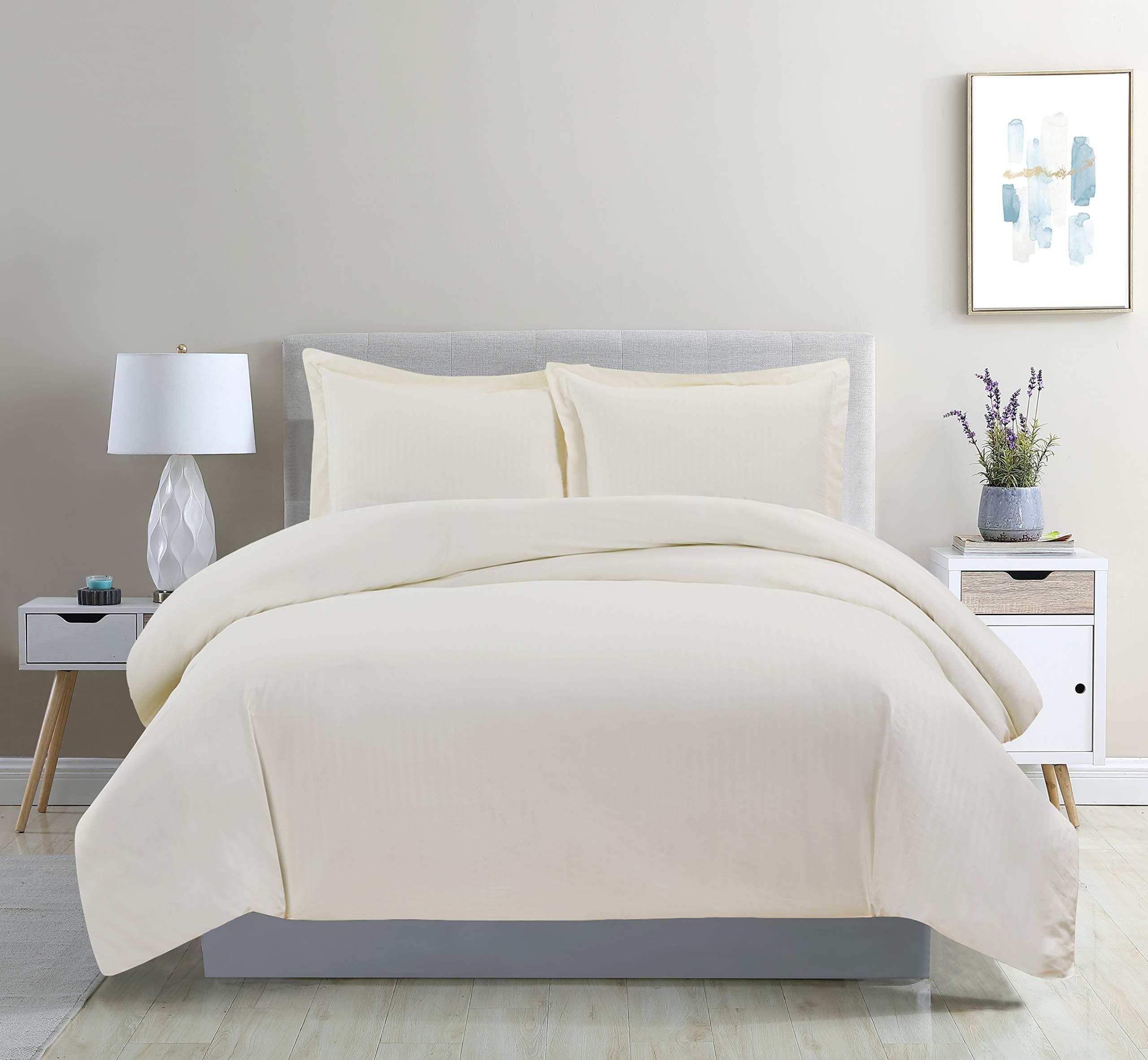 LinenEra Luxury Super-Soft Down Alternative Comforter All-Season 100% Pure Cotton Comforter Quilt Cozy Soft Lightweight Fluffy Comforter 1 PC-Includes Only 1 Comforter (King/Cal-King Size, Ivory)