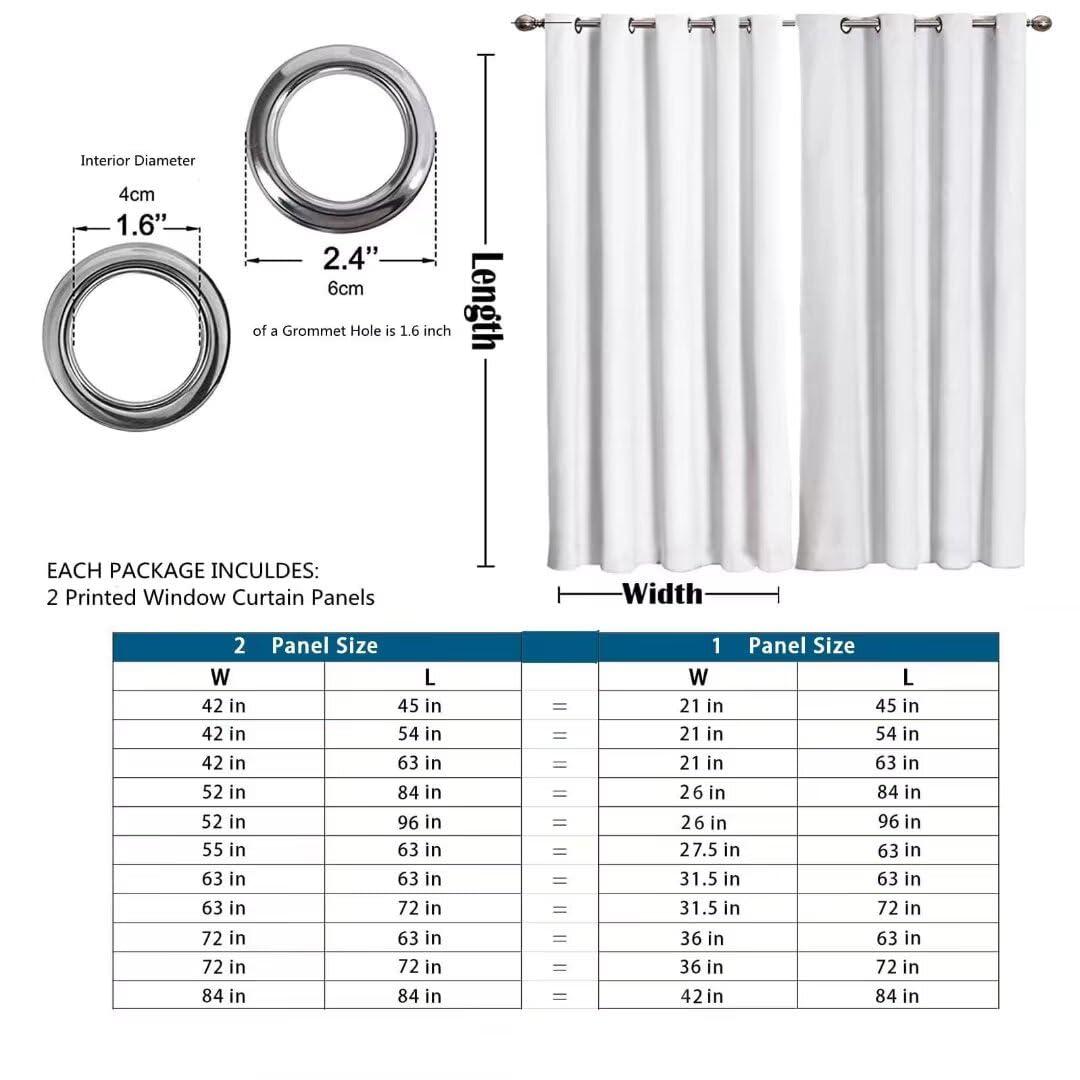 FENGLIE FENGLIE Red Bow Leopard Print Curtains Black and White Textured Blackout Curtains for Bedroom Living Room Grommets Curtains 84" W X 84" L