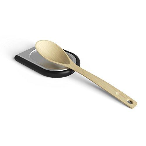 Umbra Umbra Laydle Spoon and Utensil Rest, Black/Nickel -