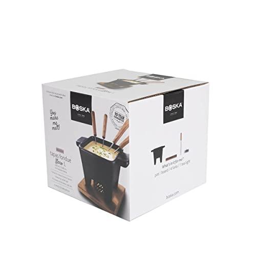 BOSKA Boska Tealight Tapas Fondue Set - Best for Cheese or Chocolate - Microwave Safe Ceramic Hot Pot Chocolate Fountain Snack - Wedding Registry Items Small Kitchen Appliances - 440 mL Pro Collection