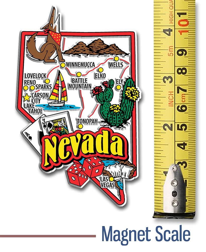 Classic Magnets Made with Pride in the USA Nevada Jumbo State Magnet by Classic Magnets, 2.7\" x 4.3\", Collectible Souvenirs Made in The USA