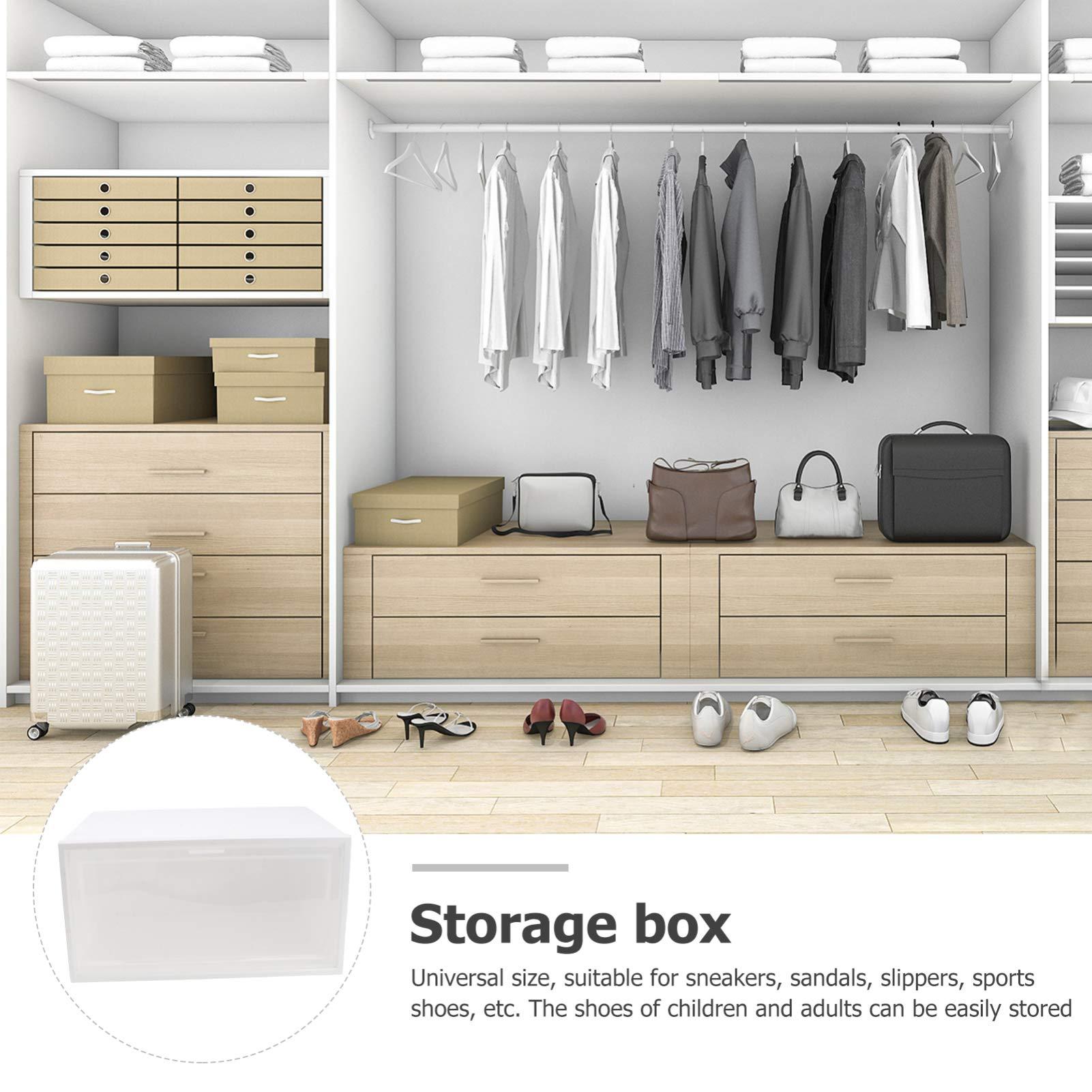 Cabilock Cabilock 1pc Box Transparent Plastic Shoe Box Storage Box Storage Stackable Shoe Container Sports Shoe Storage - Shoe Rack Sneakers Shoebox Clamshell