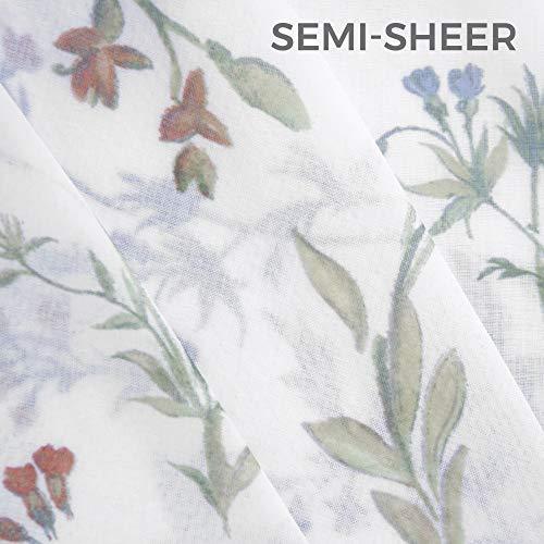 MAYTEX Maytex Dragonfly Garden Semi Sheer Fabric Shower Curtain, 70 x 72 Inches, Multi