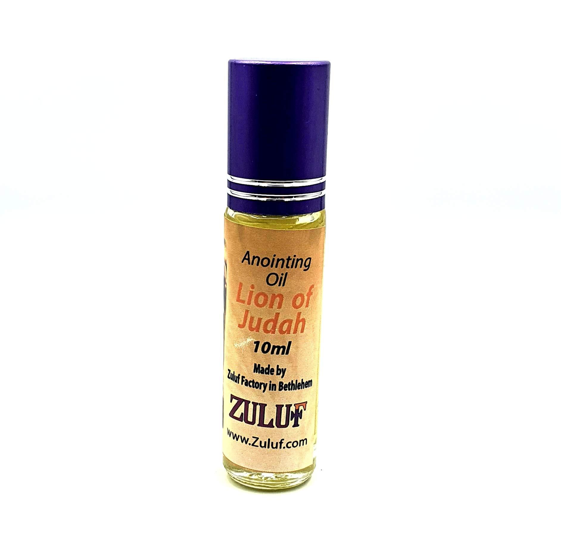 Zuluf Zuluf Lion of Judah Anointing Oil Holy Land Israel - 10ml (.34 fl. oz.) Roll-On Bottle Blessing Anointing Oil Lion of Judah from Israel for Healing and Protection, Home Blessing and Church PER007