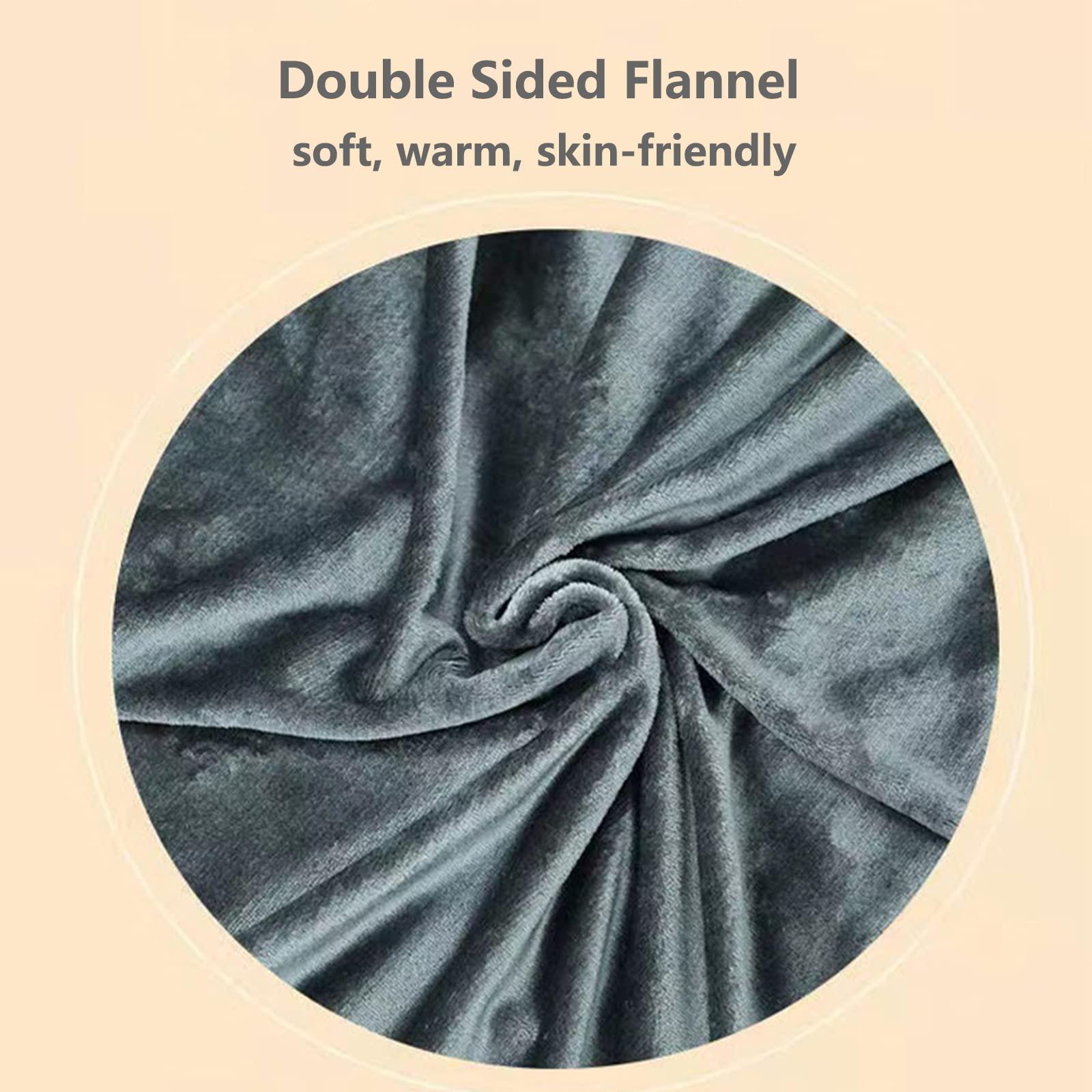 DYWOZDP USB Heated Throw Blanket,150x80cm,Wearable Electric Heated Wrap Shawl for Women Men,Multifunctional Wireless Heating Pad Warming Blanket for Home Car Office and Outdoor,Washable,Grey