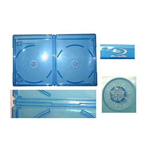 Viva Elite New 2 Pk Viva Elite Blu-Ray Double Case Box 12.5 mm Standard Size Hold 2 Discs (Pack of 2 Pcs)