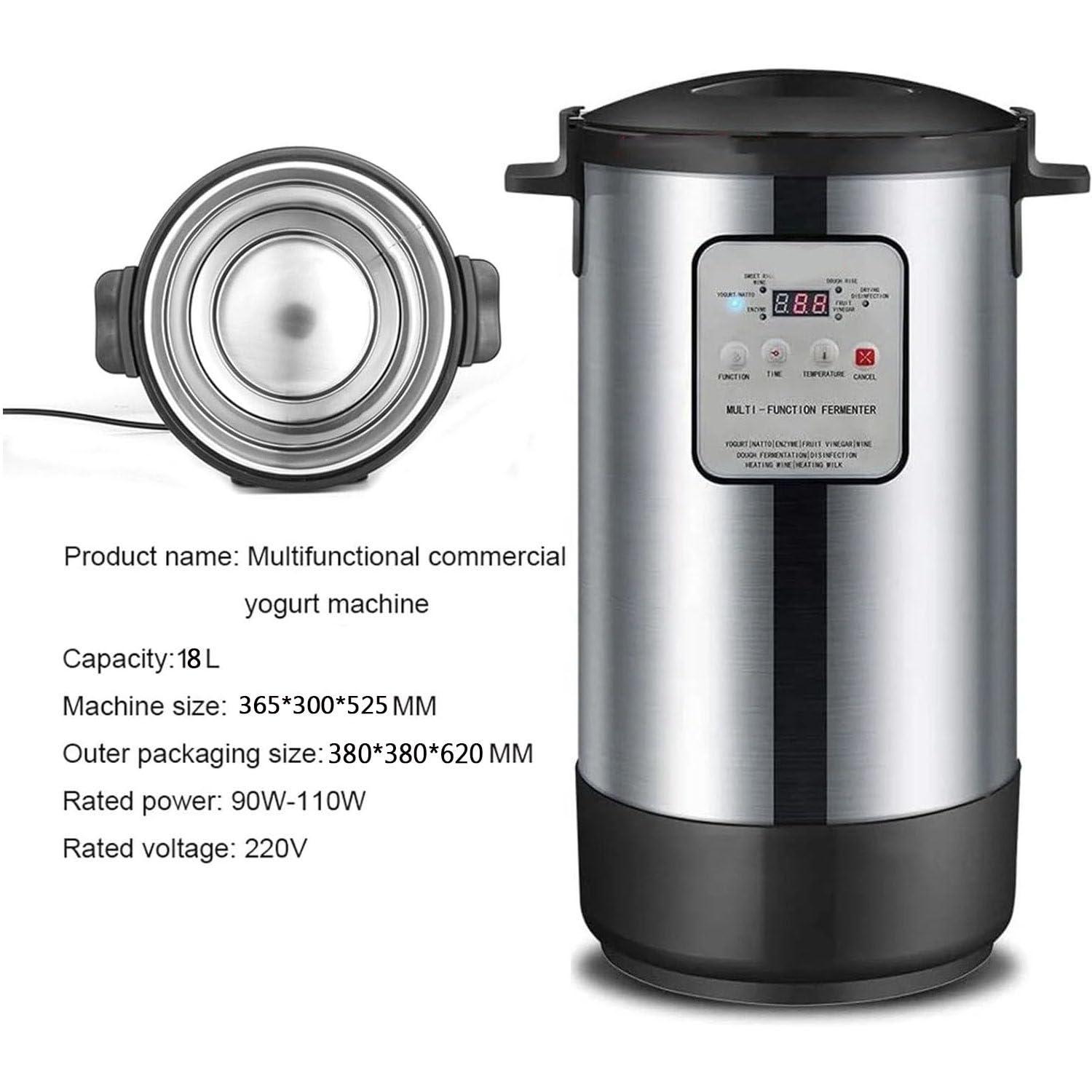 YXCUSAM YXCUSAM 12/18 L Electric Yogurt Maker,Multifunctional Rice Wine Dough Fruit Vinegar Fermenter,Commercial Fermenter,for Cheese Culturing (18L)
