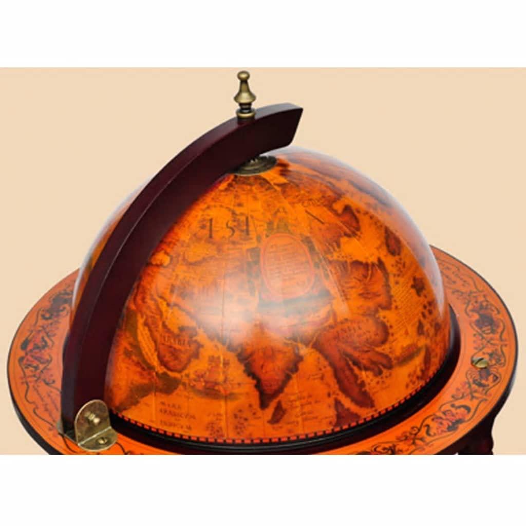 YITHOPI YITHOPI Globe Bar Wine Stand 16th Century Italian Replica Liquor Cabinet, Globe Wine Bar Stand for Living Room, Dining Room, Home Eucalyptus Wood