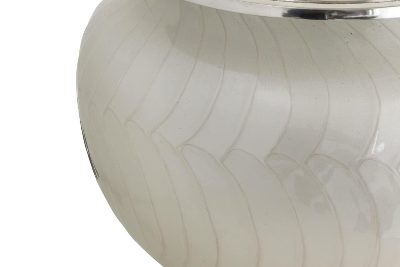 BOLD & DIVINE BOLD & DIVINE Cremation Urns for Human Ashes Adult - Large White Candle Urn - Decorative Urn for Ashes Display at Home Beautiful