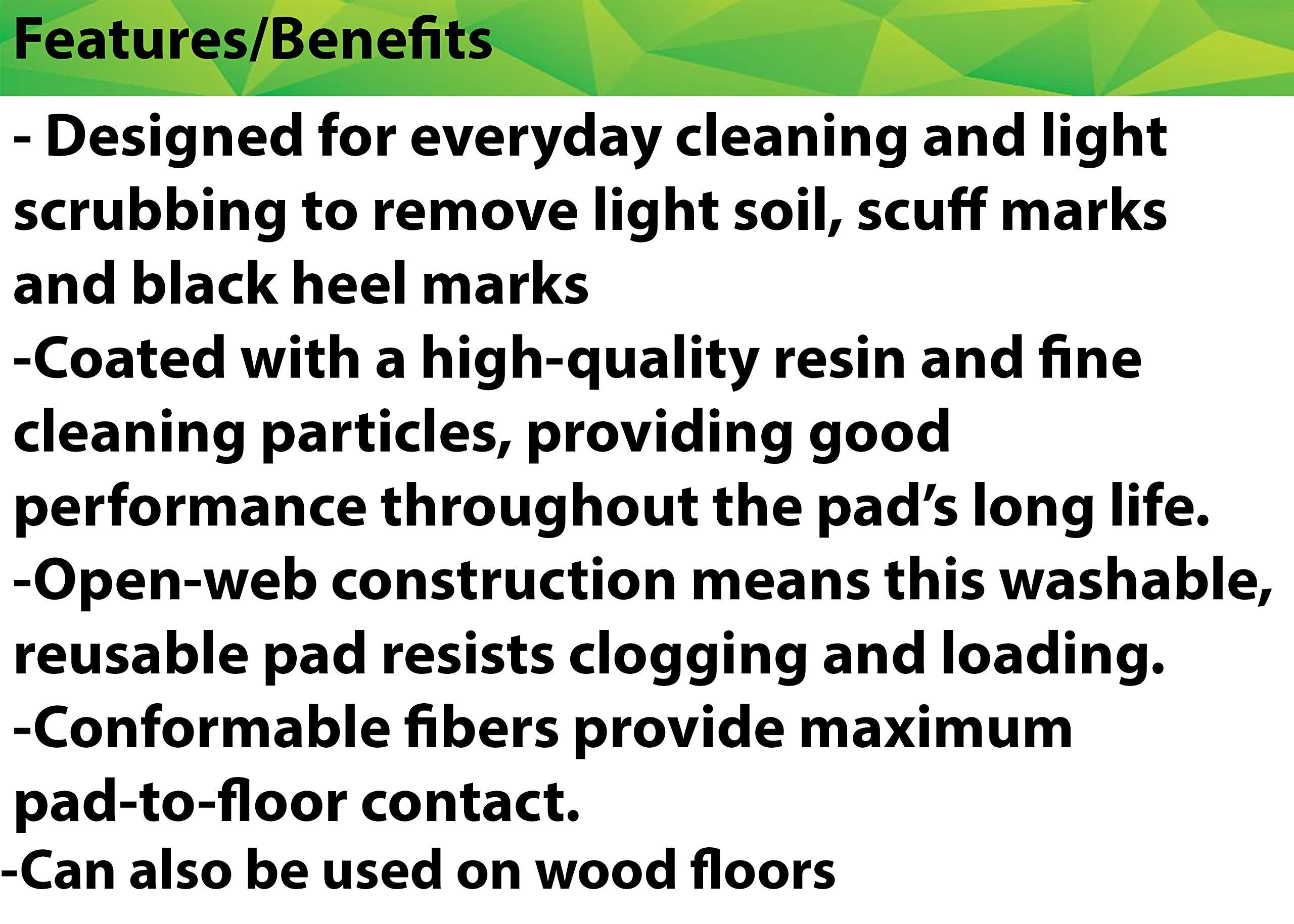 3M 3M White Super Polish Pad 4100, 10 in, 5/Case