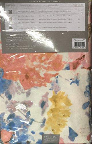 Croscill Croscill PEVA Polyester Backing Vinyl Tablecloth, Ariel Multi 60 x 104 for use on Oval or Oblong Tables