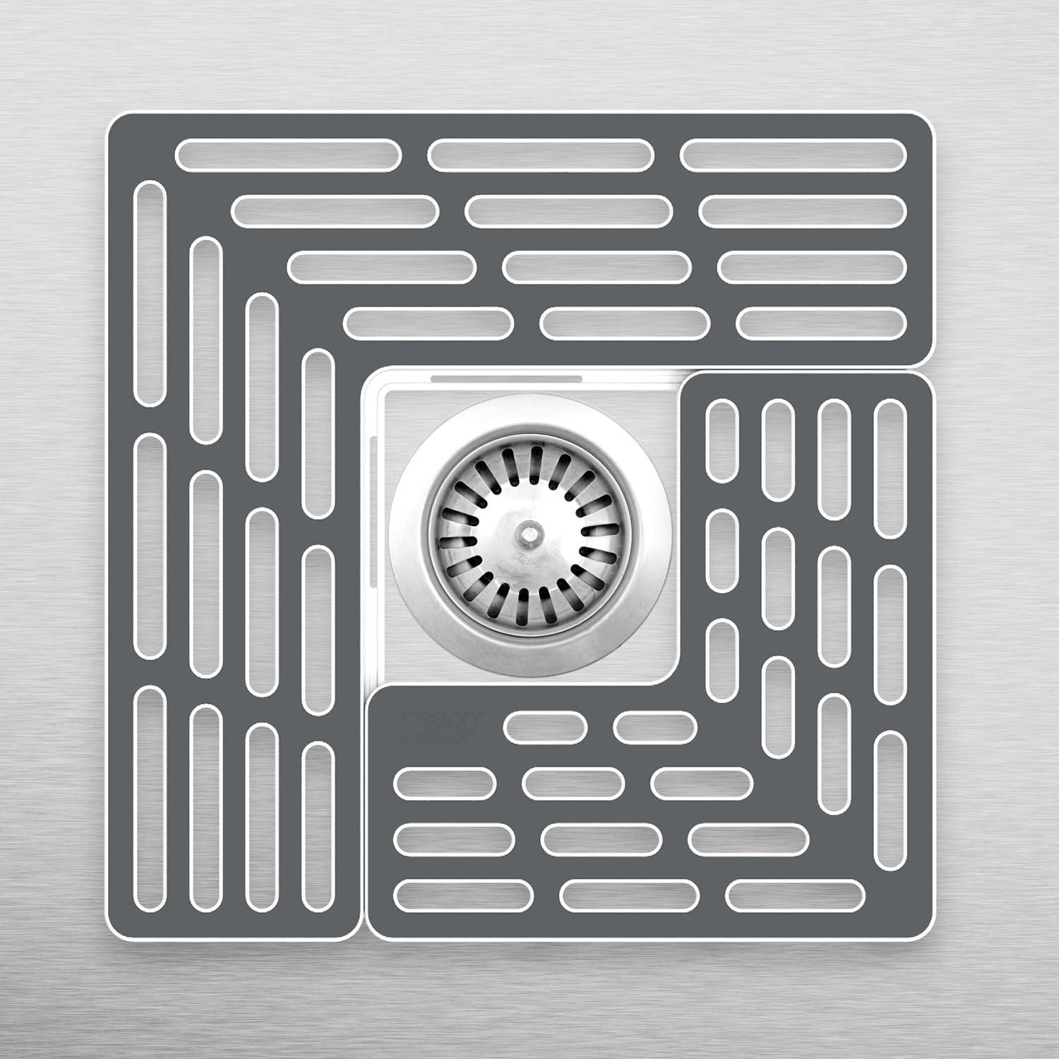 Joseph Joseph Joseph Joseph SinkSaver Adjustable Sink Protector Mat, Non-Slip, Gray