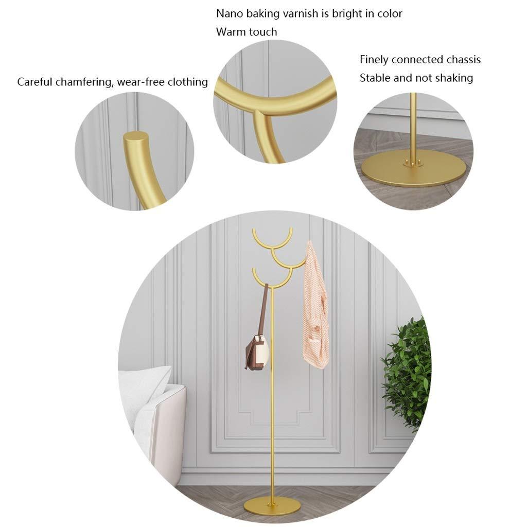 KKNH coat Stand Coat Rack Nordic Creativity Iron Clothes Stand Hanger Saving Space Portable Hanger Home Hat Coat Handbag Scarf Clothes Suitable for bedroom, office ( Color : Silver , Size : Six corners )