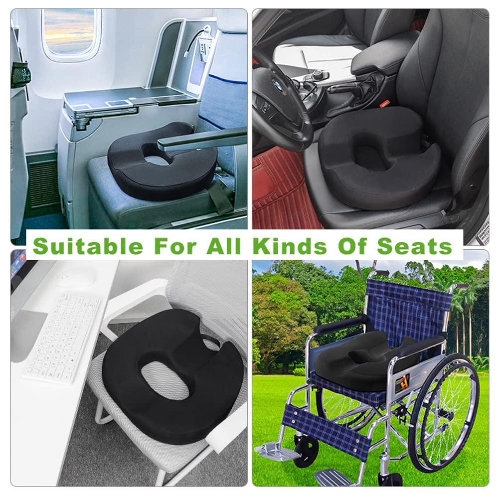 MargGona Donut Pillow Coccyx Seat Cushion for Prostate, Sciatica, Pelvic Floor, Pressure Sores, Pregnancy, Perineal Surgery, Postpartum Recovery Pain Pressure Relief Memory Foam Chair Pad