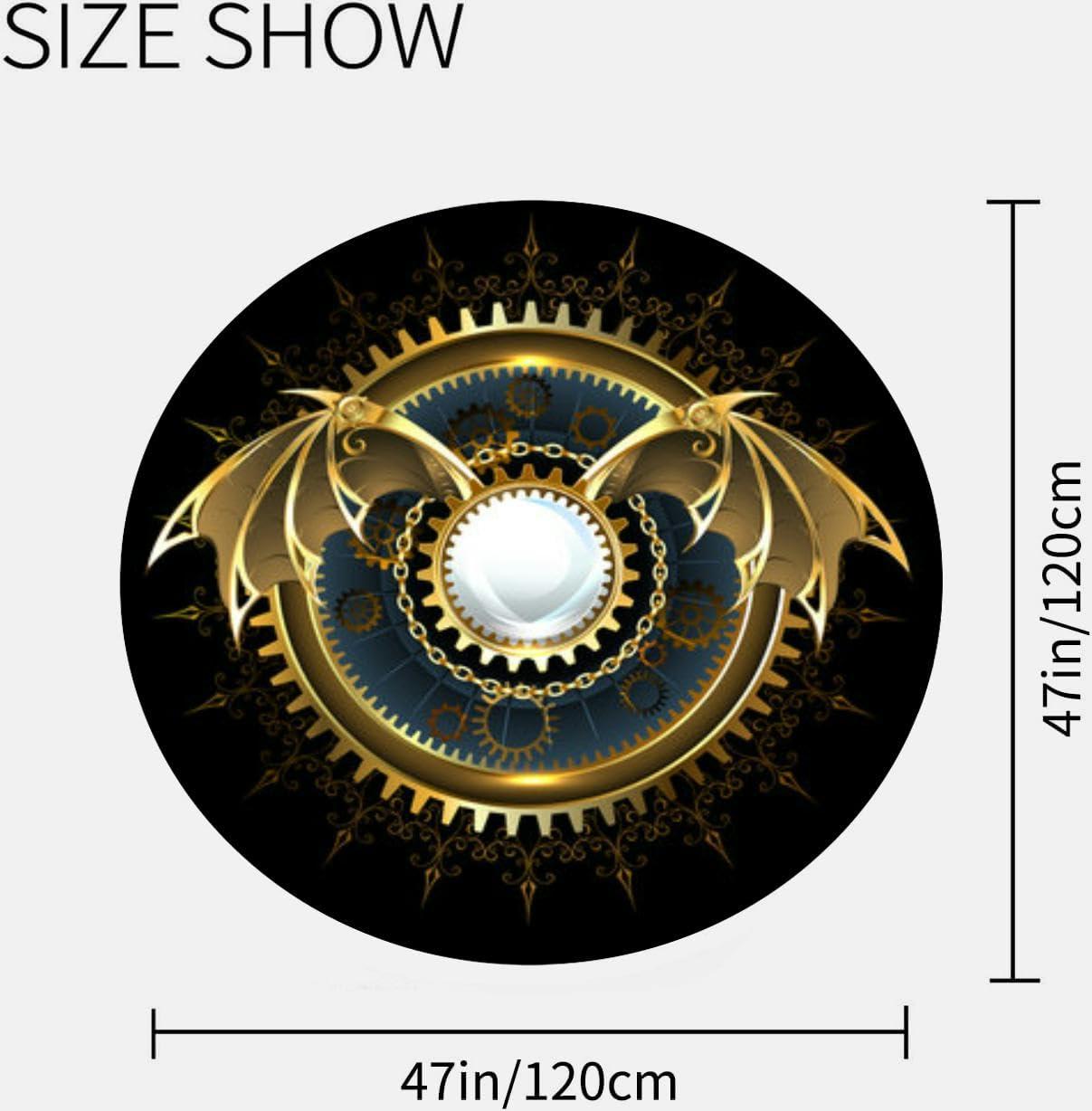 ZaCosy Computer Chair Mat for Hardwood Floor Gaming Rug Carpet Desk Office Chair Mat Floor Mat for Office Chair Gaming Room Mechanical Dragon Wings a Lens