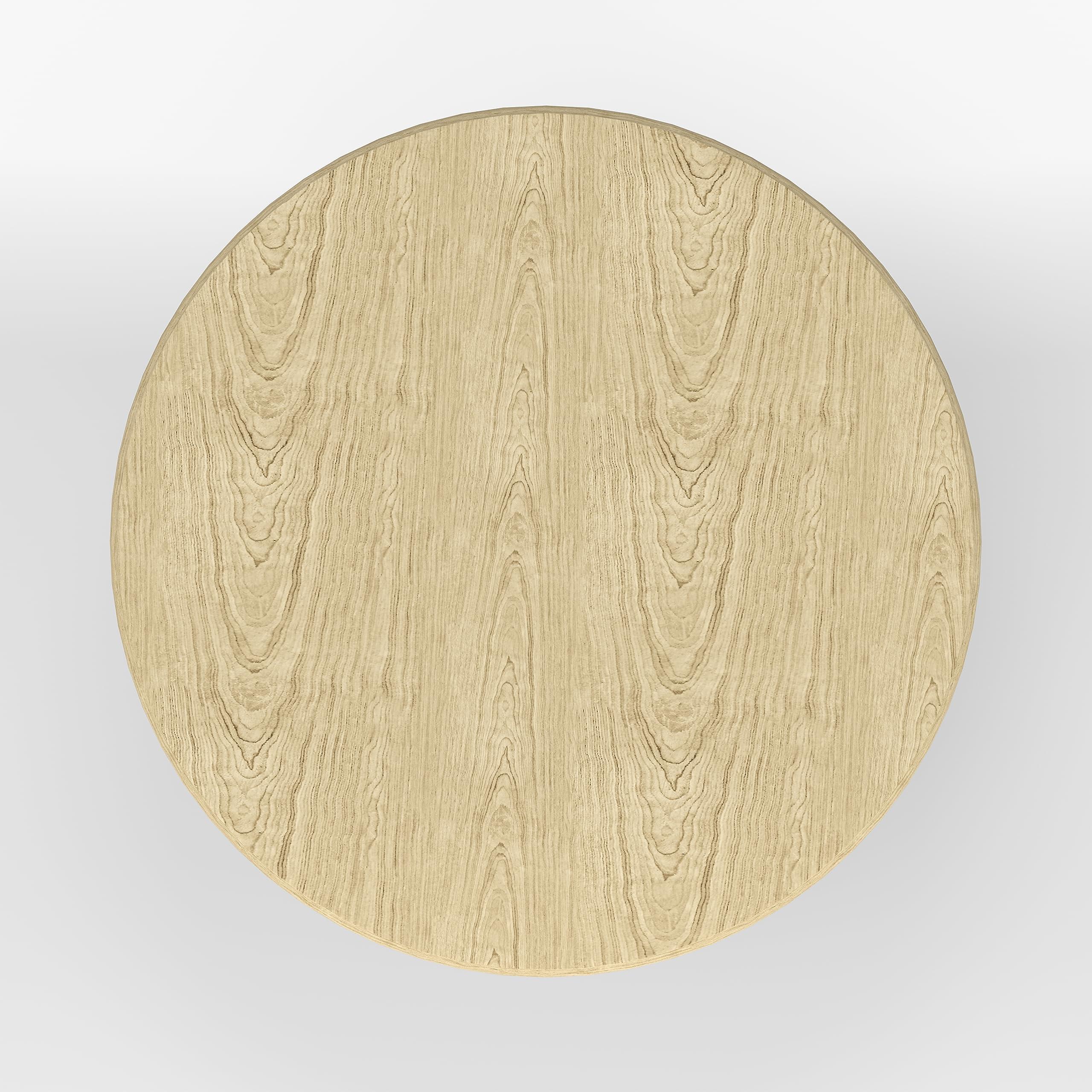 Glenwillow Home Glenwillow Home 5-PC - 42" Round Pedestal Dining Table + Spindle Back Dining Chairs Dining Set in White/Natural