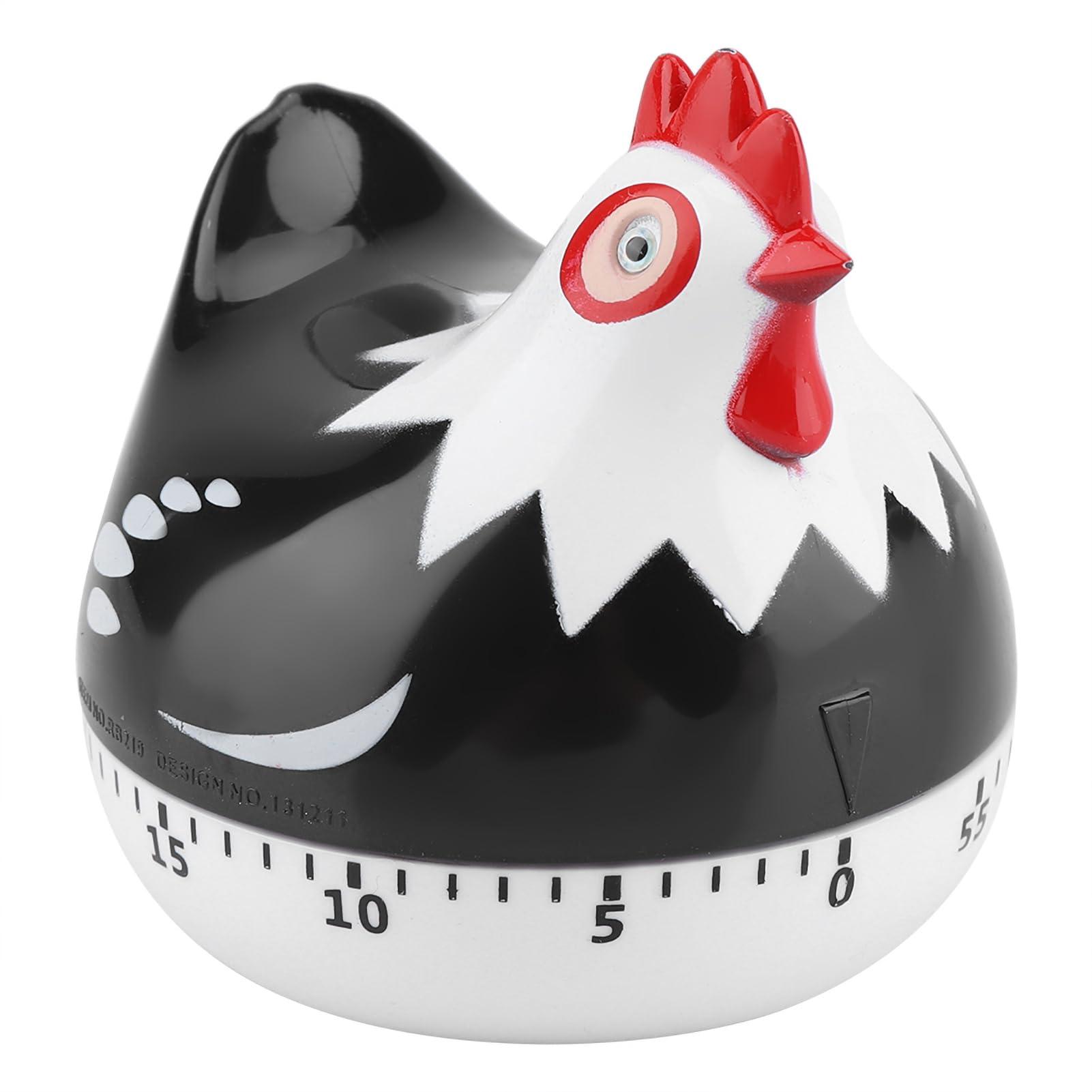 LUCKDANO LUCKDANO Chicken Pattern Kitchen Countdown Timer for Cooking Baking, PP Material, Suitable for Home Chef and Bakers (Black)