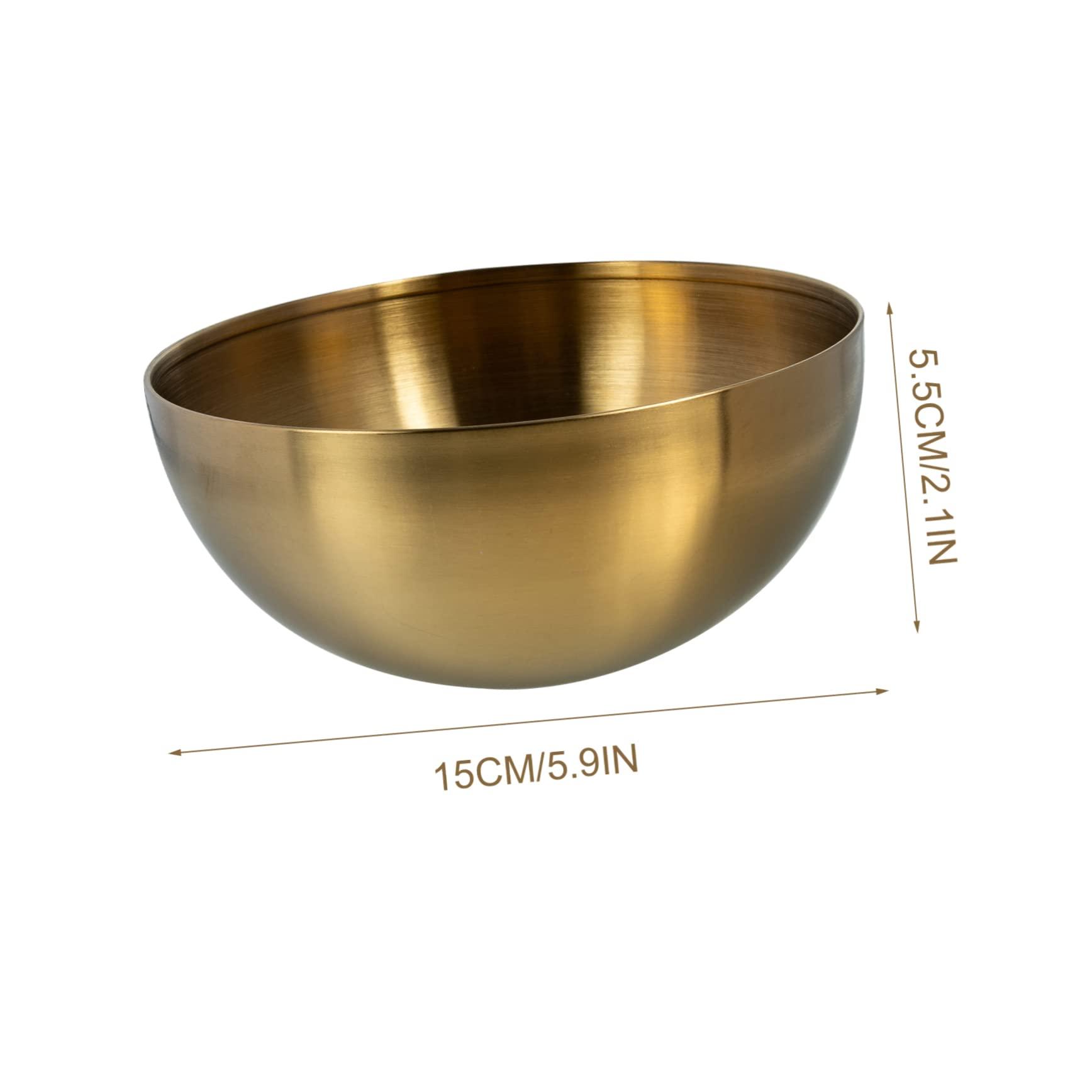 Ciieeo Ciieeo 3pcs Stainless Steel Salad Bowl Bowls Ramen Bowl Pot Salad Servers Silver Soup Bowl School Foldable Salad Bowl Bin Liners Gold Food Mixing Bowl Dryer Fruit Salad Container Golden