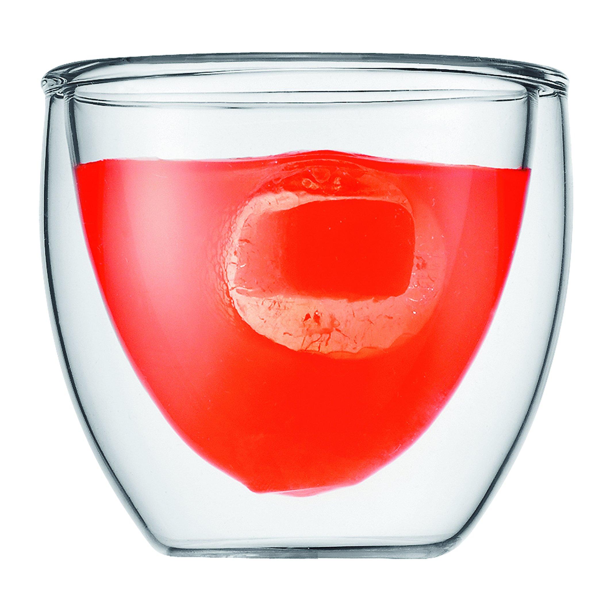 Bodum BODUM Double Wall Glass Set, 0.08 l, 0.35 l, 2 pcs, 4 Count (Pack of 1)