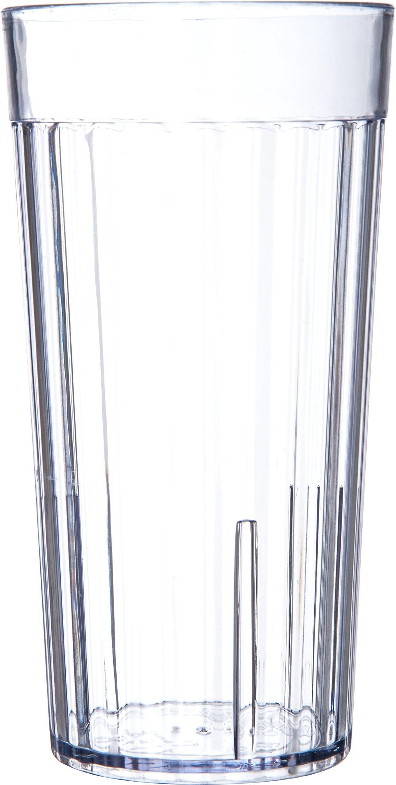 Carlisle FoodService Products Carlisle FoodService Products Bistro Tumbler Plastic Tumbler for Restaurants, Catering, Kitchens, Plastic, 15.5 Ounces, Clear, (Pack of 72)