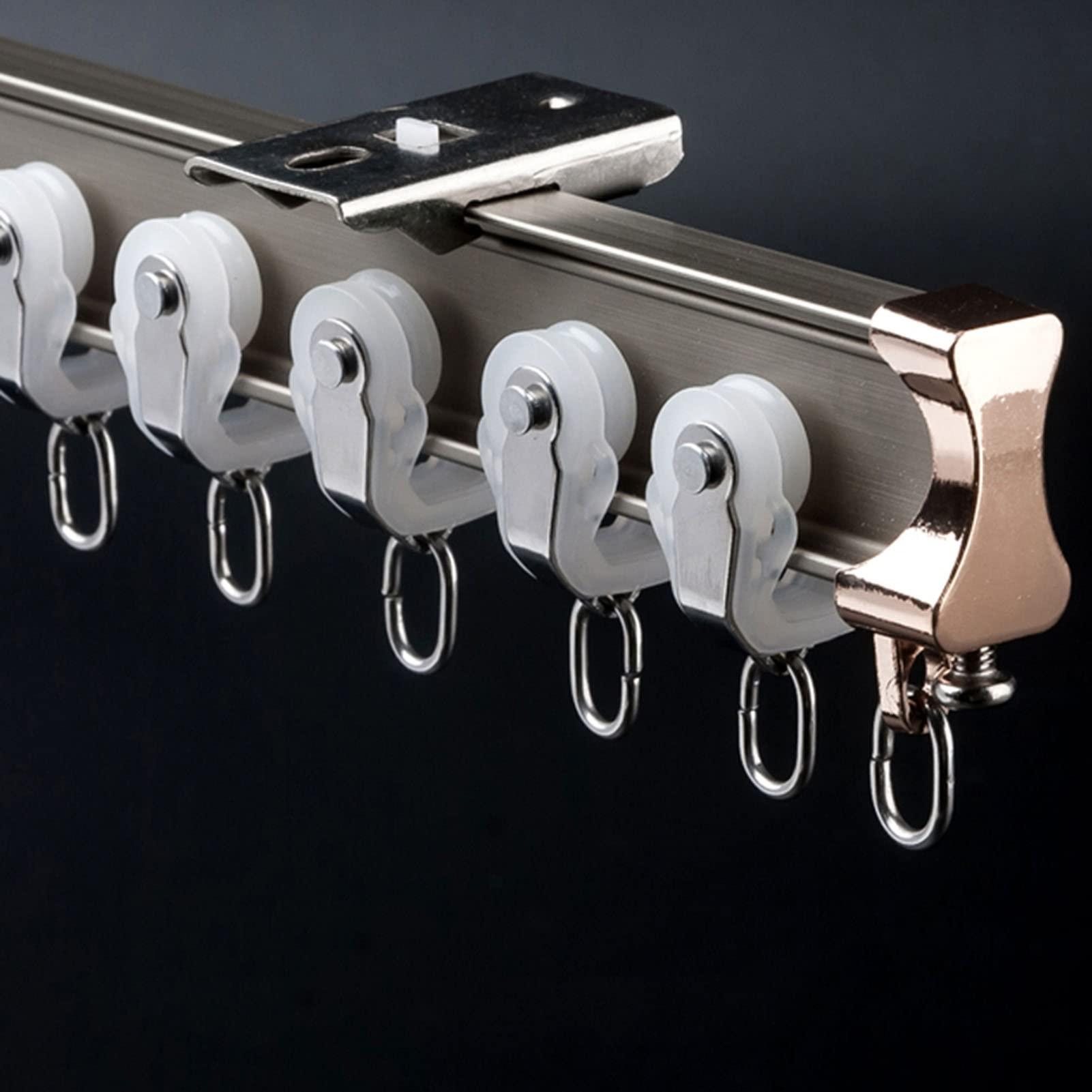 SRNSAEB SRNSAEB Aluminum Ceiling Curtain Track System with Hooks and Accessories, Flexible Bendable Curtain Rail for Oversized Window/Room Divider (Size : 3m/9.8ft)
