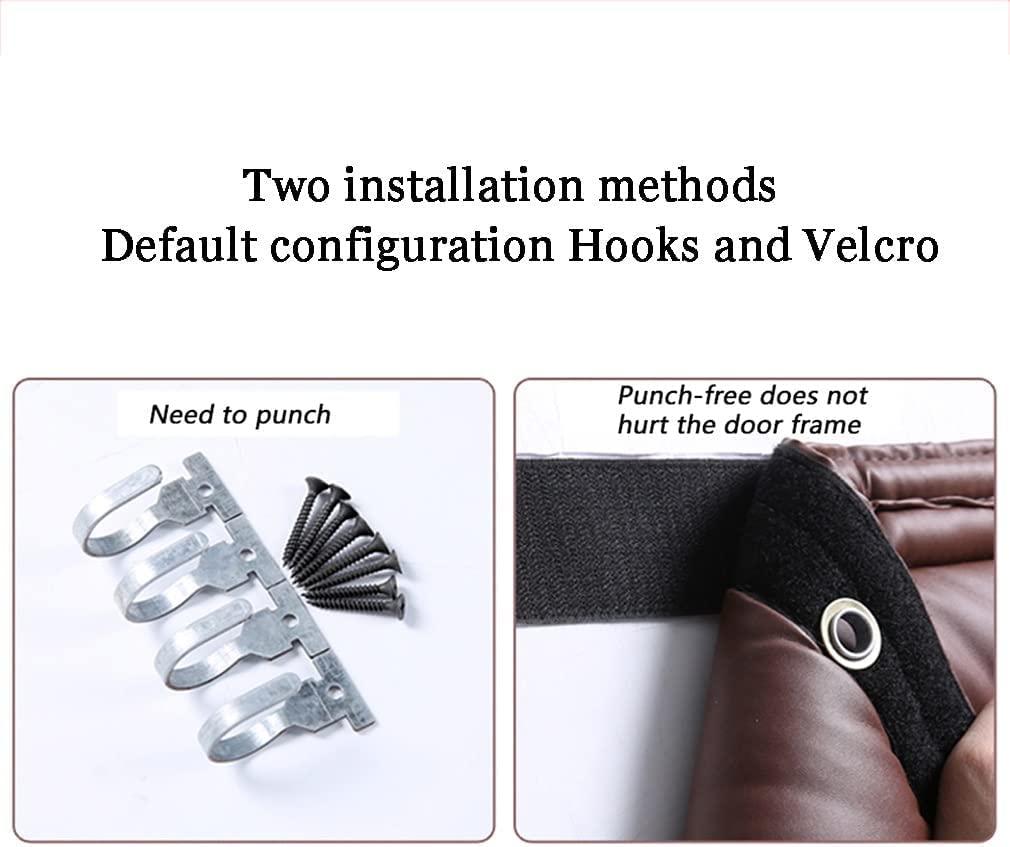 VIYZX VIYZX Sound Proof Curtains for Doorway, Winter Thicken PU Soundproof Blanket - Partition Insulation Thermal Curtain - Home Bedroom Windproof Cloth Waterproof