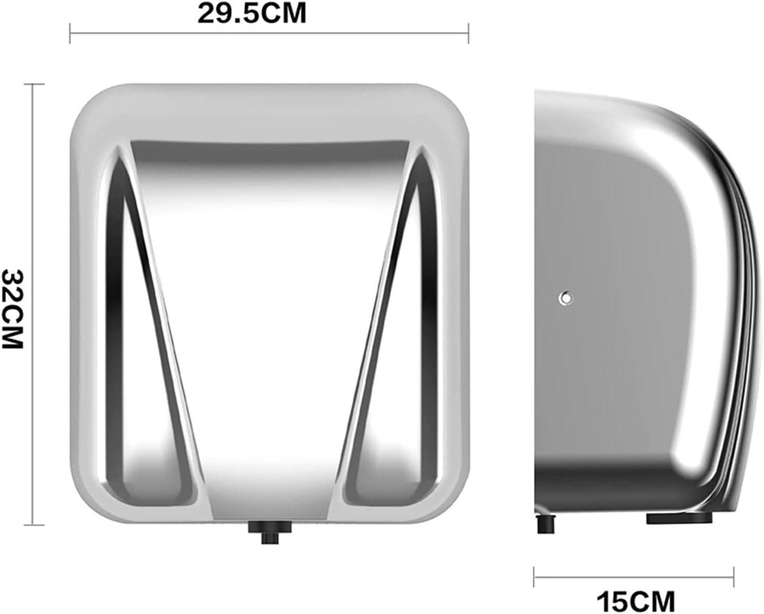 icVantA icVantA Hand Dryer Toilet 1800W Jet Hand Dryer Bathroom Smart Sensor Wall Dryer Machine 304ss Induction Automatic Hand Dryer for Commercial,Bianco-Type