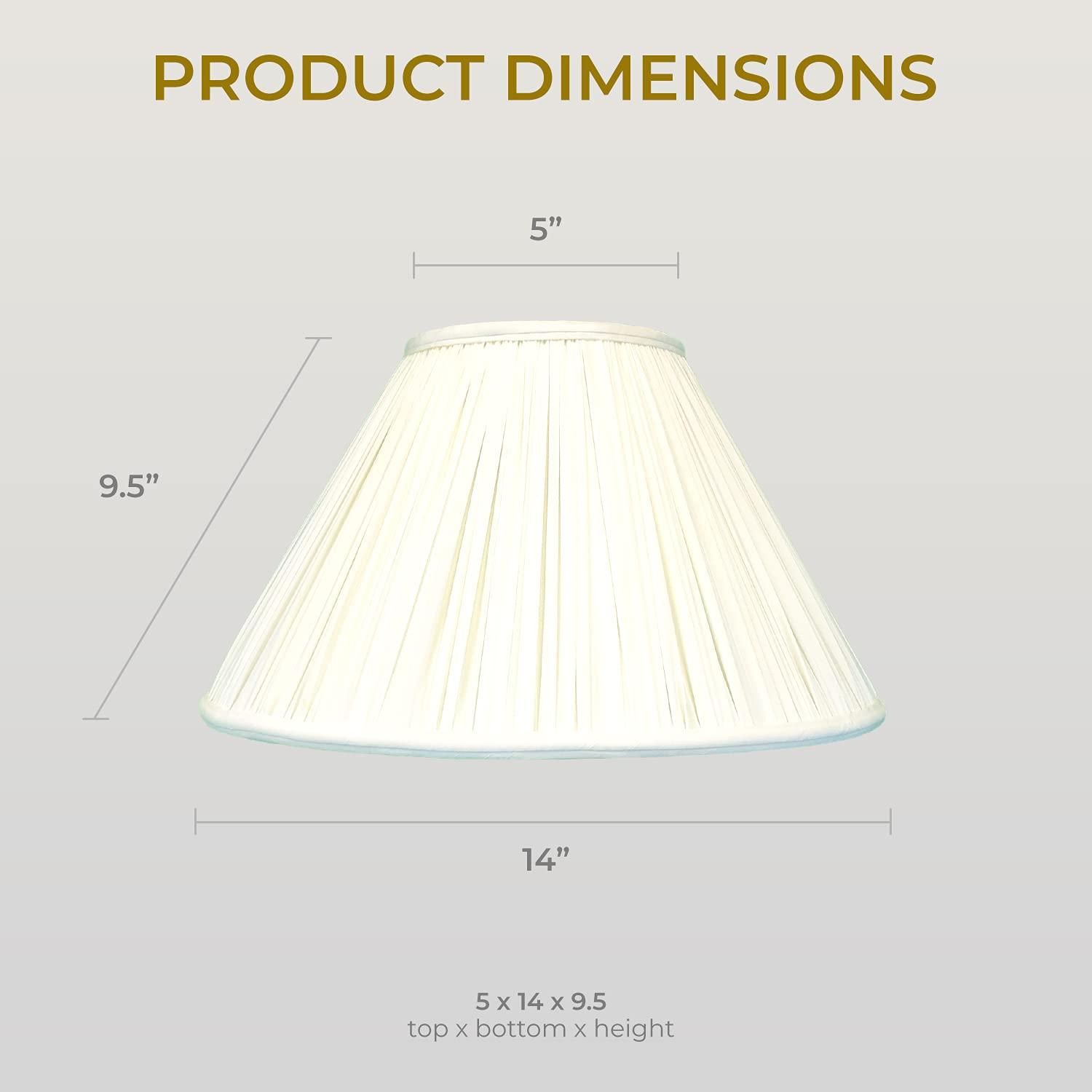 Royal Designs, Inc. Royal Designs Coolie Empire Gather Pleat Lamp Shade, Eggshell, 5 x 14 x 9.5