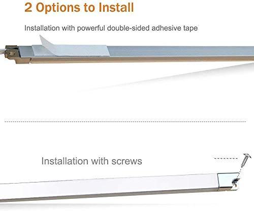 Cefrank Cefrank LED Display Lights, (4) Strip Light Bars for Display Case Shelf Showcase Bookshelf Kitchen Workbench, Plug-in Under Cabinet Lighting - (6000K, Cool White)
