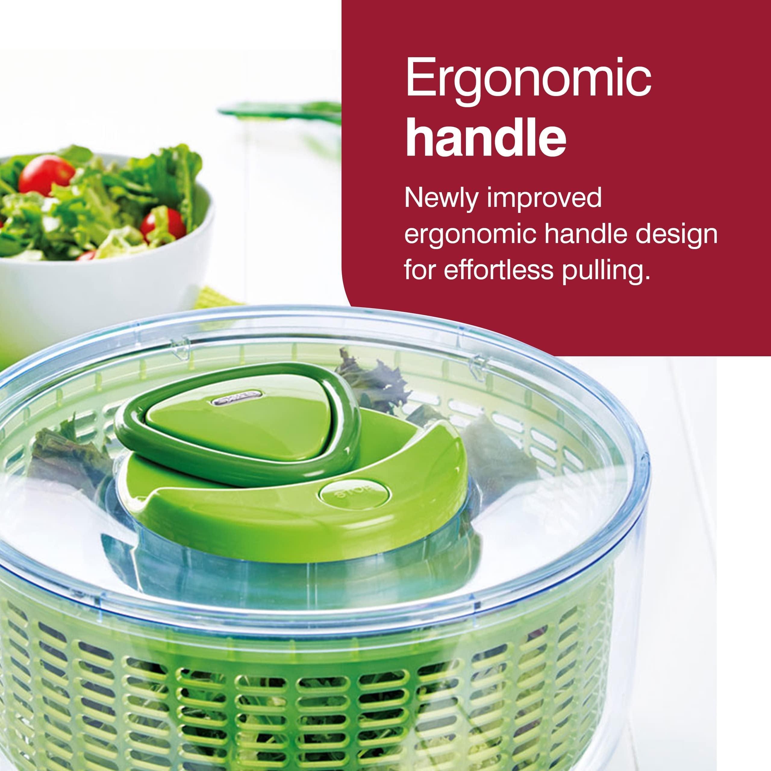 Zyliss ZYLISS Easy Spin Salad Spinner, Large, Green, BPA Free