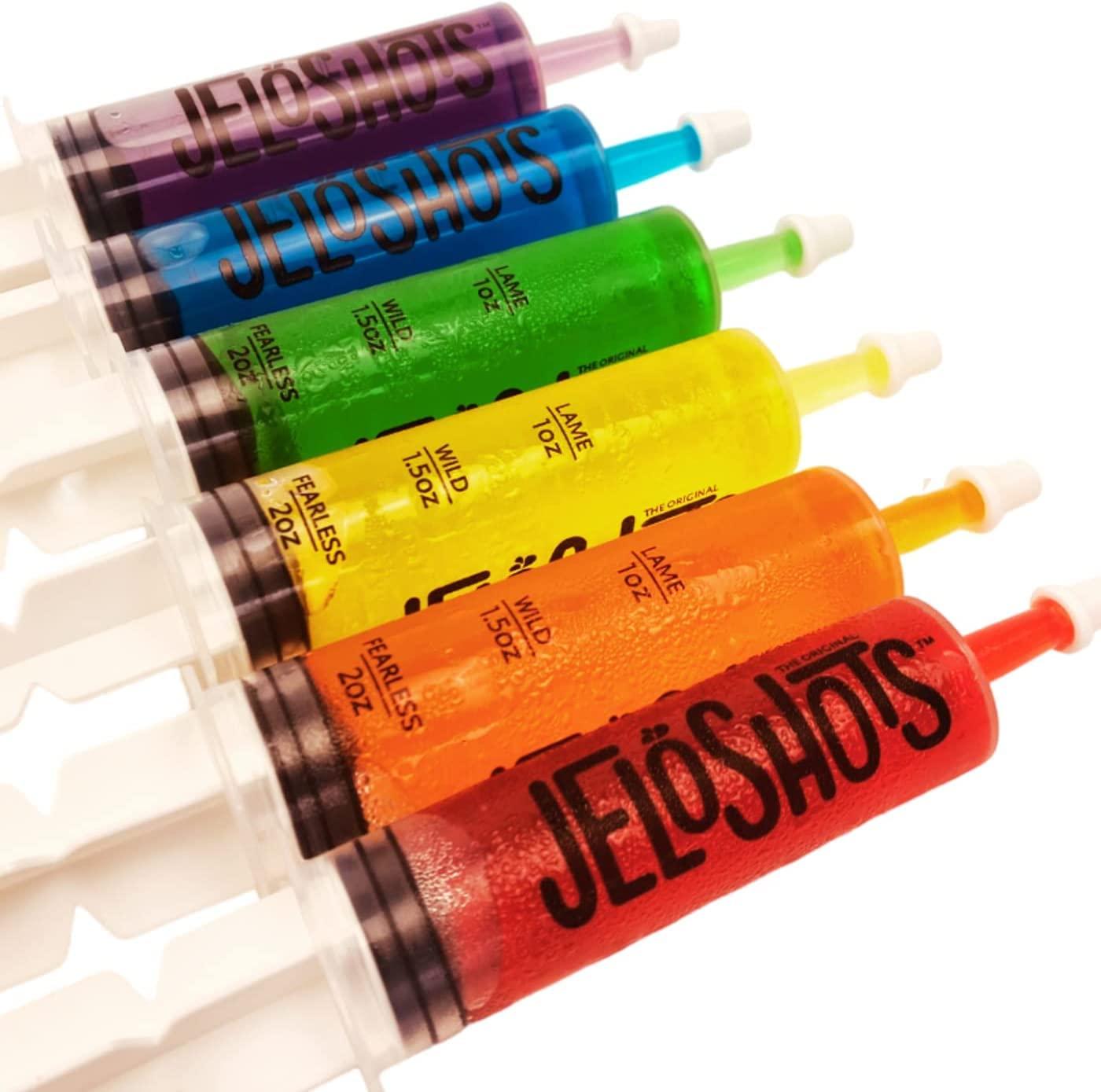 JeloShots Jello Shots Party Kit - Margarita Party Pack - Makes Over 50 (Large) Jello Shots - Includes eBook with 63 Margarita Recipes, Jello Shot Syringes, Jello Shot Cups, Margarita Salt, & Flavored Gelatin