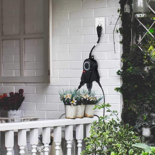 Brightown Outdoor Light Timer Waterproof, 24 Hours Plug in Timer with 2, 4, 6 or 8 Hours Countdown Mode, 3 Grounded Electrical Outlet for Outdoor Backyard Garden Patio Lights