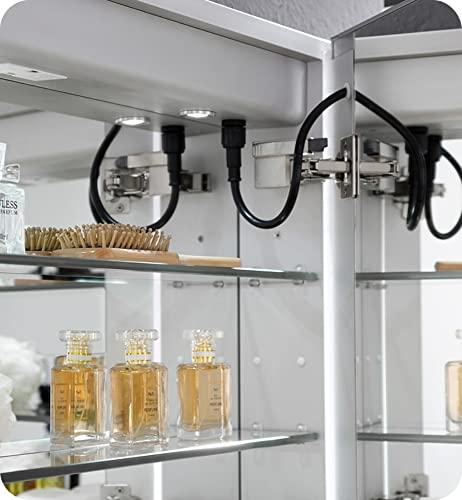 Fresca Fresca Spazio 24\" Wide x 30\" Tall Bathroom Medicine Cabinet w/LED Lighting & Defogger