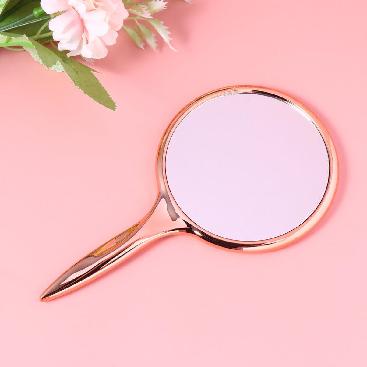SOLUSTRE SOLUSTRE Handheld Vanity Mirror Compact Hand Mirrors with Handle Beauty Mirrors Hairdressing Hand Mirror Pocket Mirror Small Handheld Mirror Makeup Mirror Small Mirror Travel Portable