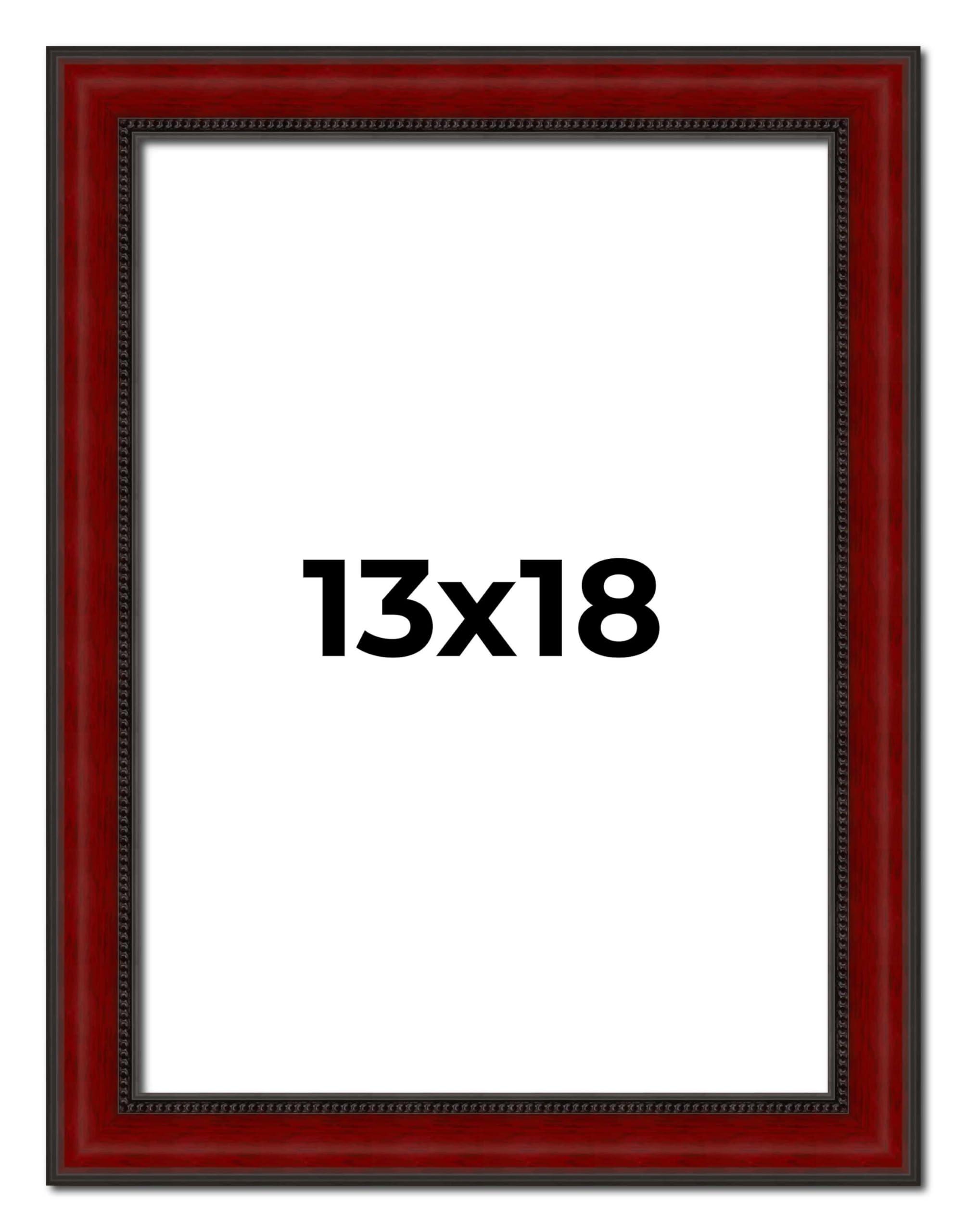Poster Palooza Poster Palooza 13x18 Frame Brown Cherry Solid Wood Picture Frame | 1.75 Inch Moulding Width | with UV Acrylic Plexiglass, Foam Board Backing & Hanging Hardware Included
