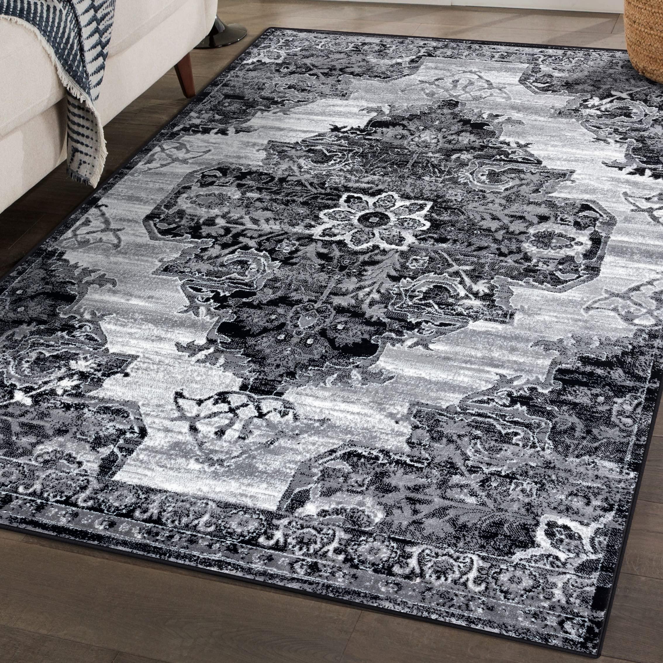 LUXE WEAVERS LUXE WEAVERS Magnolia Oriental Gray 5x7 Area Rug