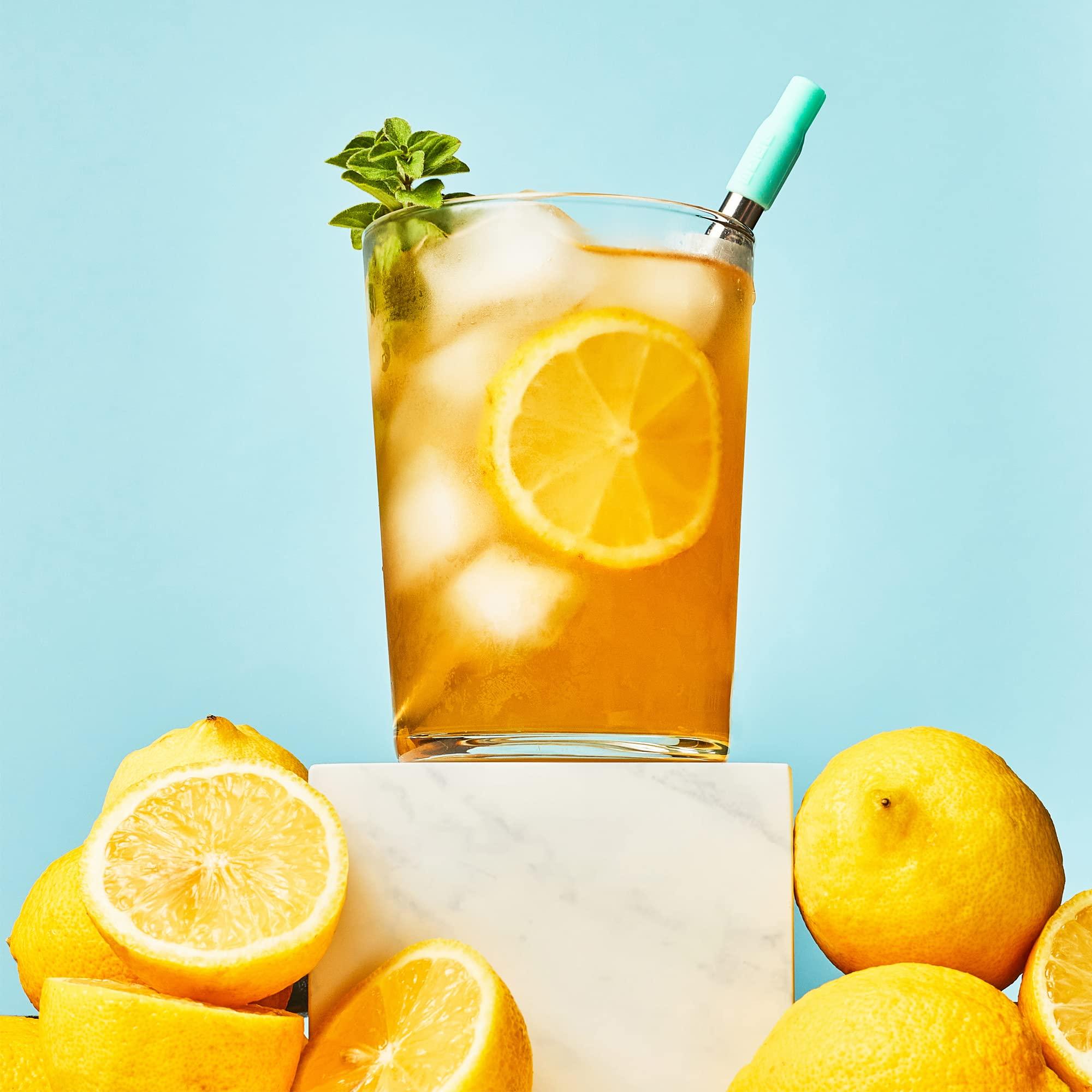 ZOKU ZOKU Reusable Metal Straw with Case for Travel, Teal - Collapsible Stainless Steel Drinking Straw with Silicone Tip and Cleaner Brush, Ideal for Key Chains, Pockets, Purses