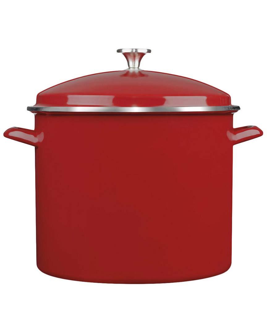 Cuisinart Cuisinart Enamel Stockpot with Cover, 16-Quart, Red