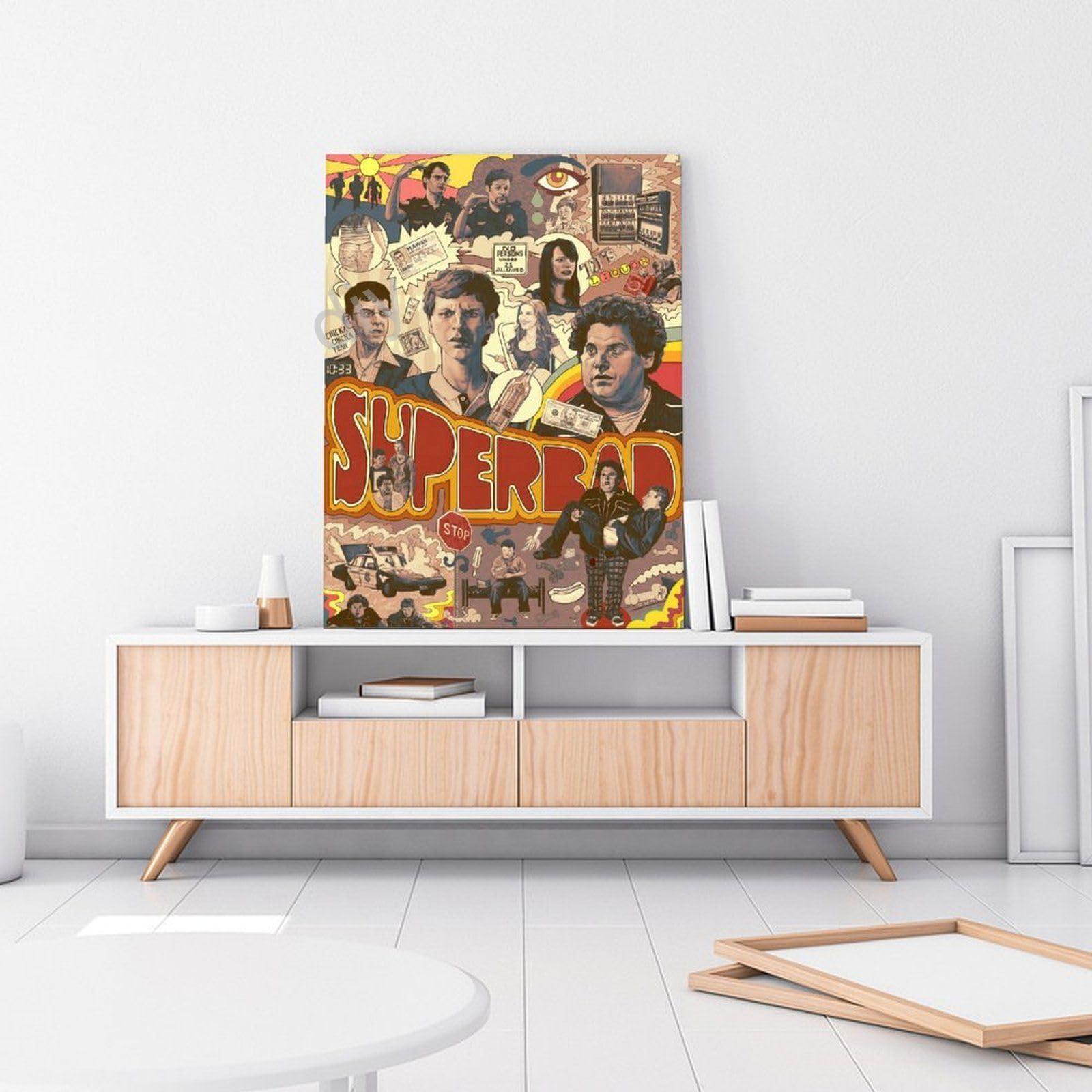 DSREWRDG DSREWRDG Superbad Movie Posters6 Canvas Painting Wall Art Poster for Bedroom Living Room Decor 8x10inch(20x26cm)