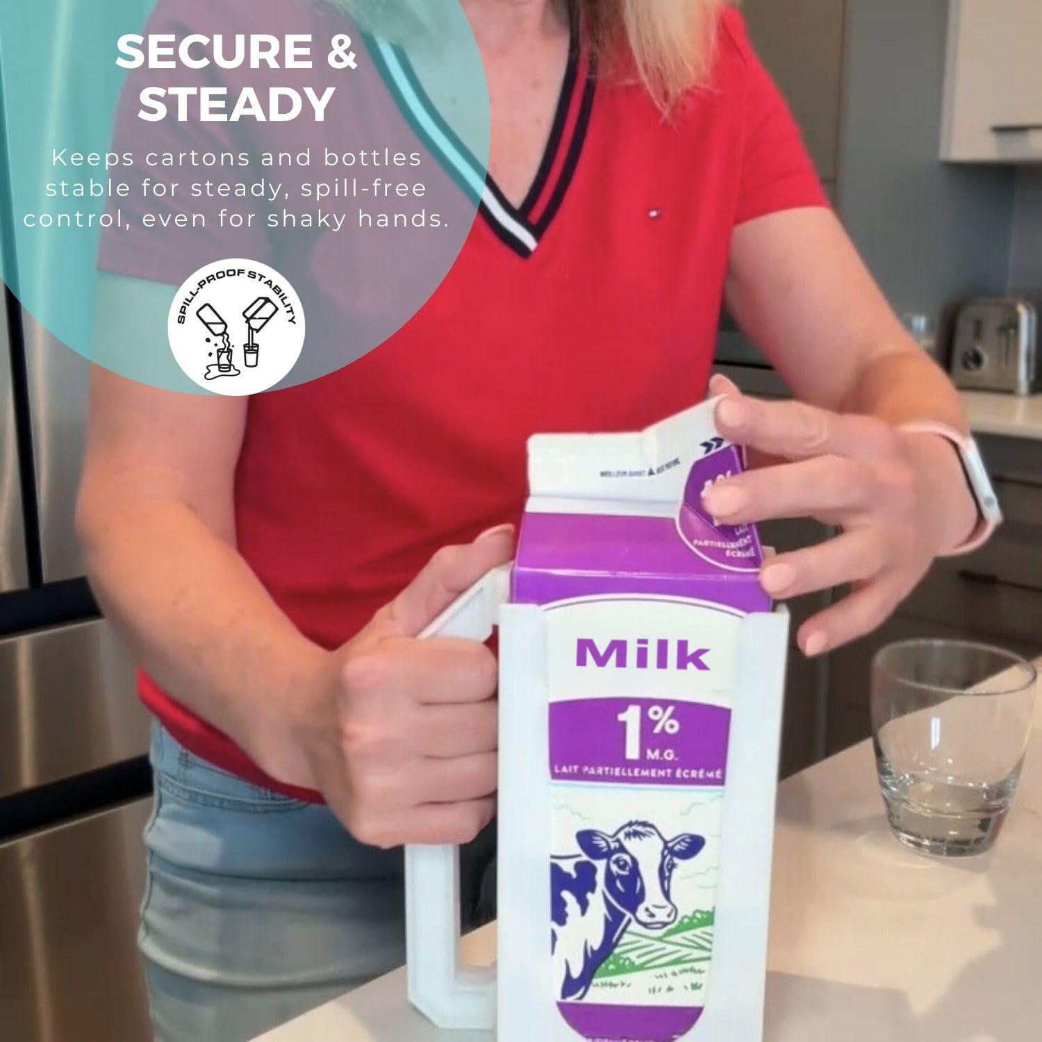 Carton Caddy Carton Caddy Xl Half Gallon Milk Carton Holder with Handle | Reusable Juice Box Holder with Handle | Rust Free, Dishwasher Safe