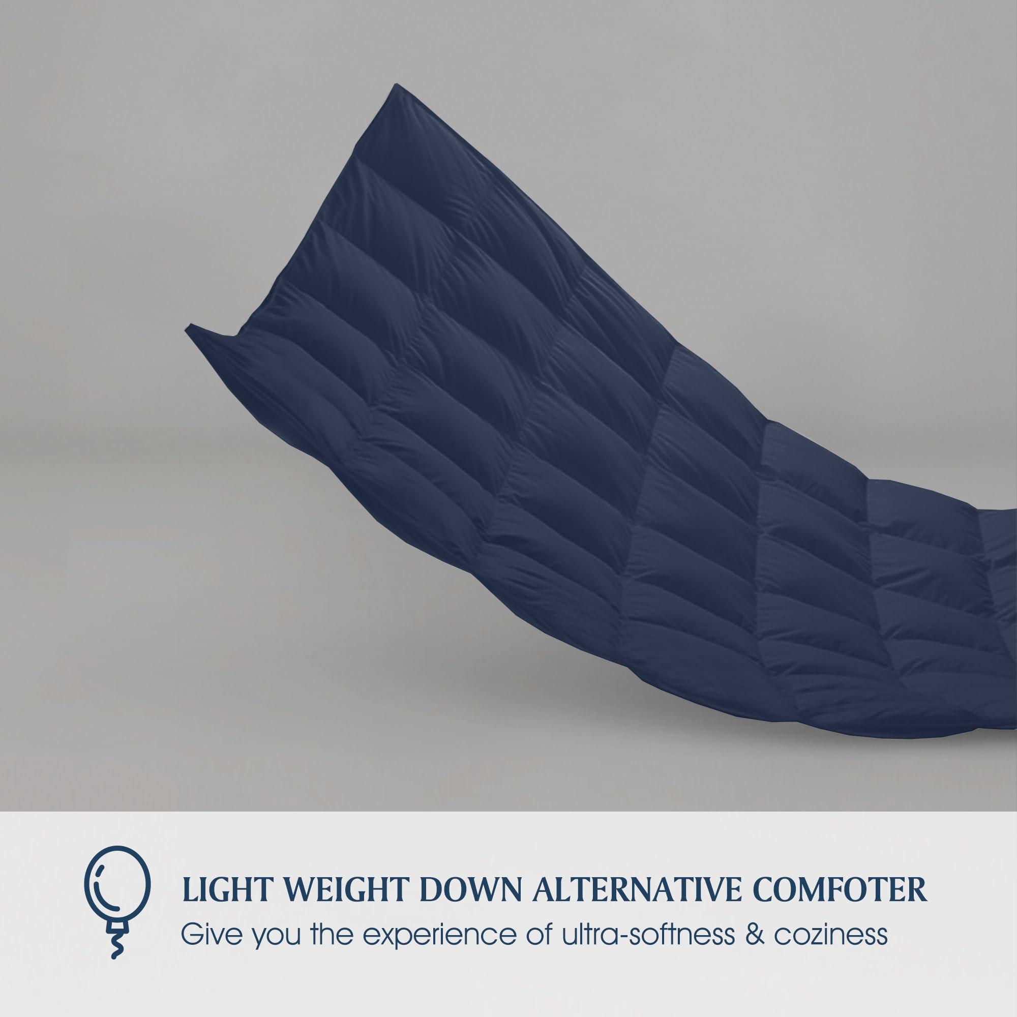 Blue Ridge Home Fashions Blue Ridge Home Fashions Microfiber Light Weight Solid Down Alternative All Season Comforter - Hypoallergenic Polyester Fill Twin