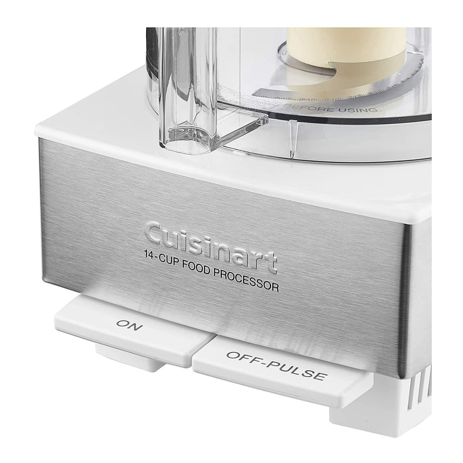 Cuisinart Cuisinart Food Processor 14-Cup Vegetable Chopper for Mincing, Dicing, Shredding, Puree & Kneading Dough, White Stainless, DFP-14BCWNY
