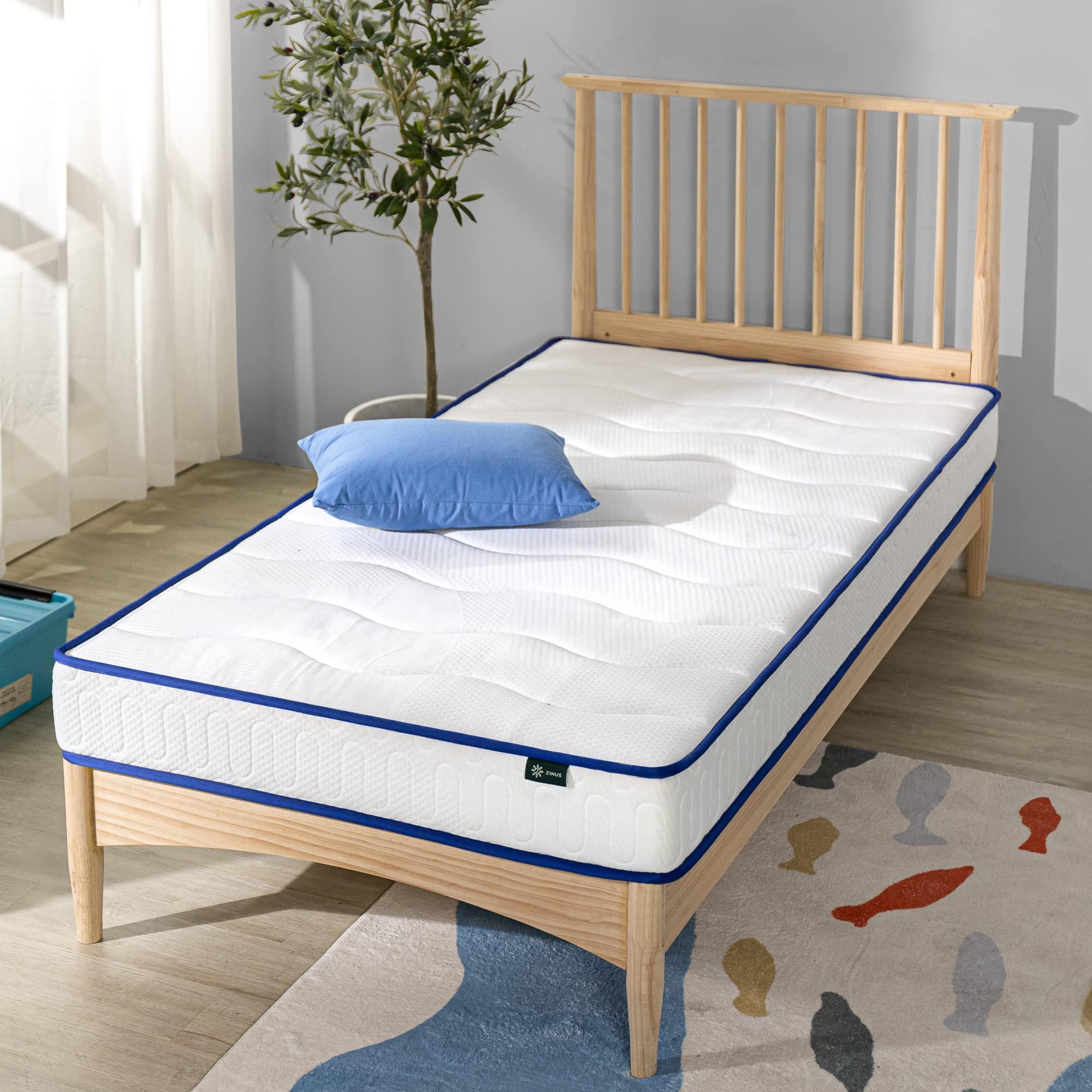Zinus ZINUS 6 Inch Essential Innerspring Mattress, Twin, Mattress for Kids, Medium Firm Feel, CertiPUR-US Certified Foams, Mattress in A Box