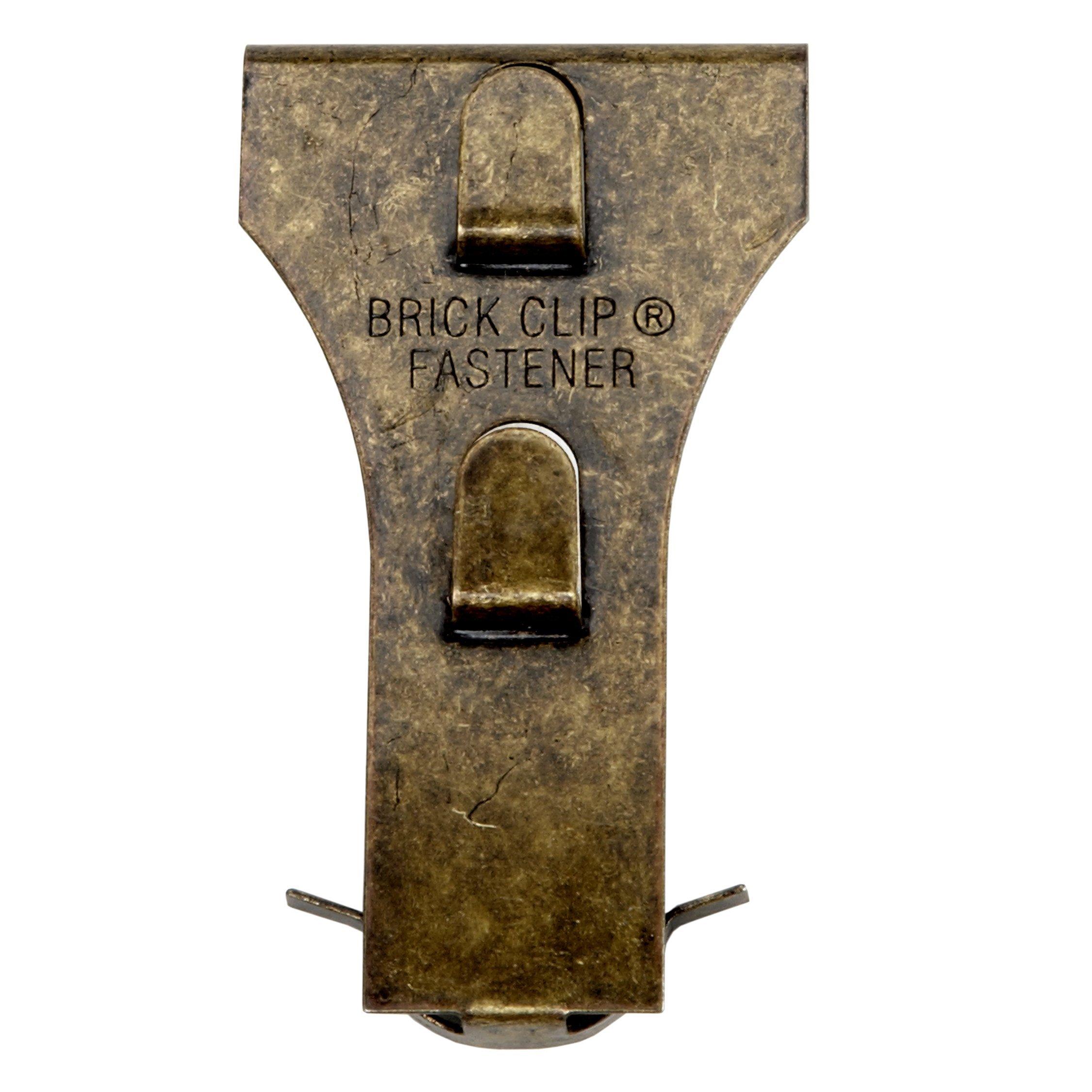 Holiday Joy Holiday Joy Brick Clips for Hanging Outdoors Indoors - Pack of 4 Hooks to Hang Wall Decor, Planters, Pictures, Christmas Decorations, & Wreaths up to 25 Pounds - Hanger Fits 2-1/8 to 2-1/3 Inch Bricks