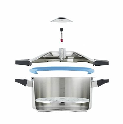KUHN RIKON Kuhn Rikon Stainless Steel Duromatic Saucepan Pressure Cooker 5 Quart, Silver